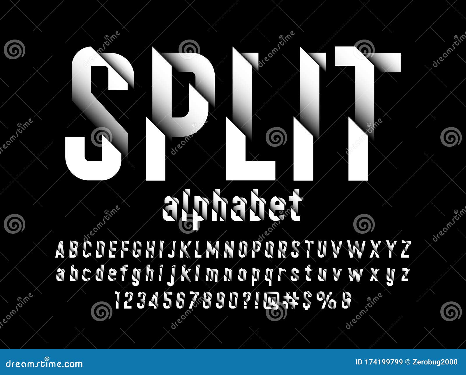 Sliced font stock vector. Illustration of bold, label 174199799