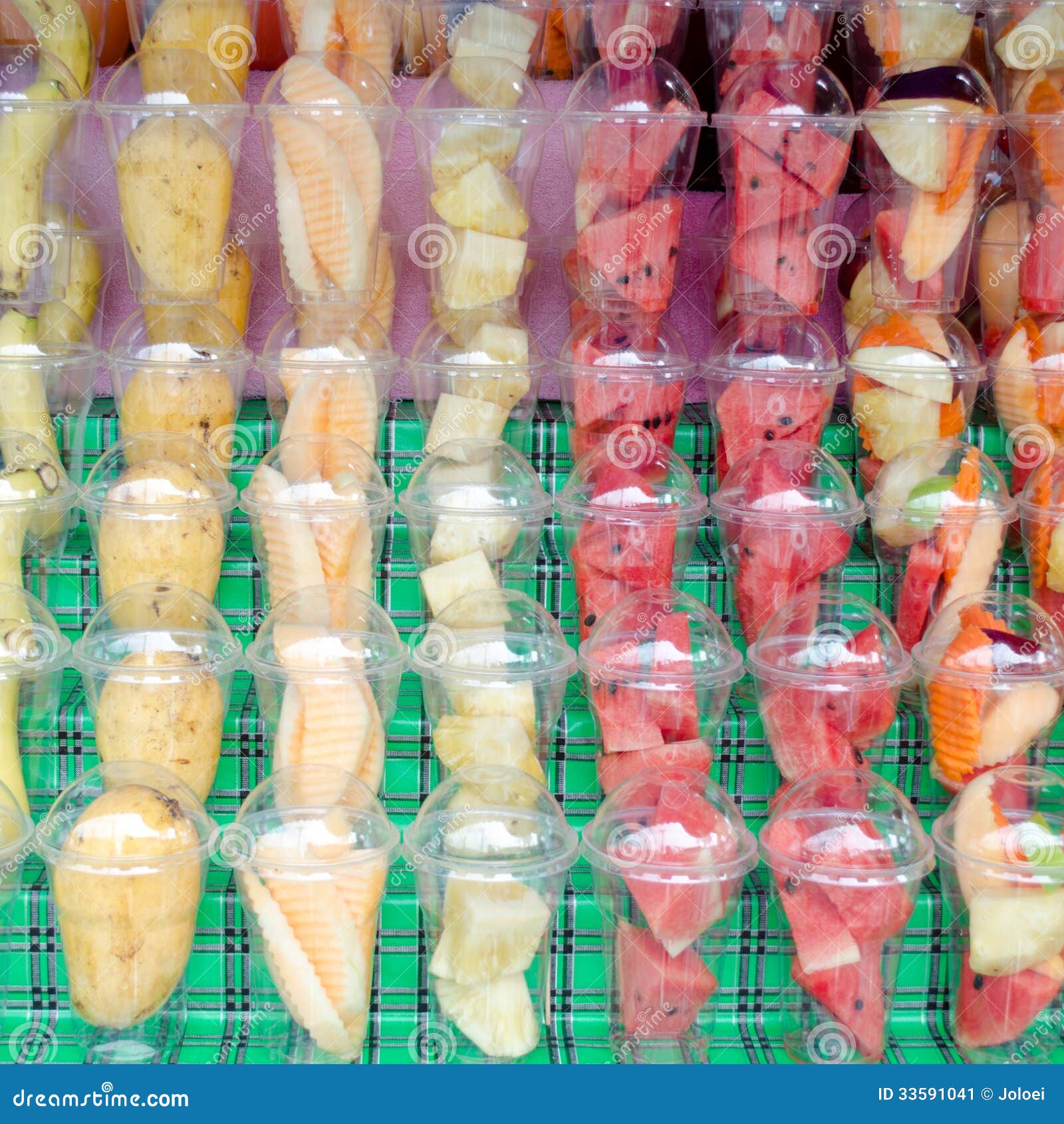 Sliced Fruit in Plastic Cups Stock Image Image of diet, organic 33591041