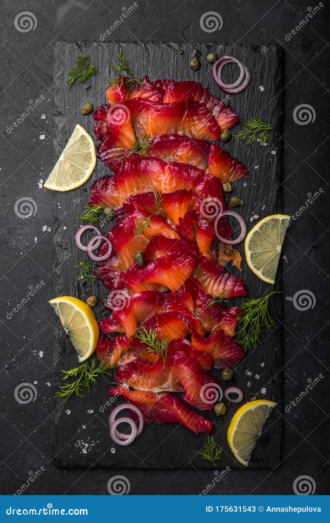 Sliced Gravlax Scandinavian Beet Cured Salmon Served With Red Onion Capers And Lemon Stock Image Image Of Recipe Dish Sliced Gravlax Scandinavian Beet Cured Salmon Served With Red Onion Capers And Lemon Stock Image Image Of Recipe Dish