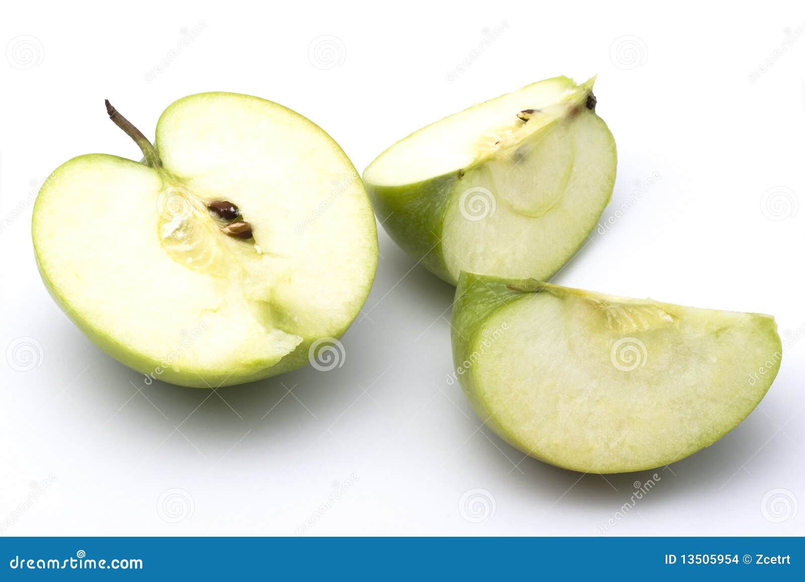 Sliced green apple stock photo. Image of fasting, nutrition 13505954