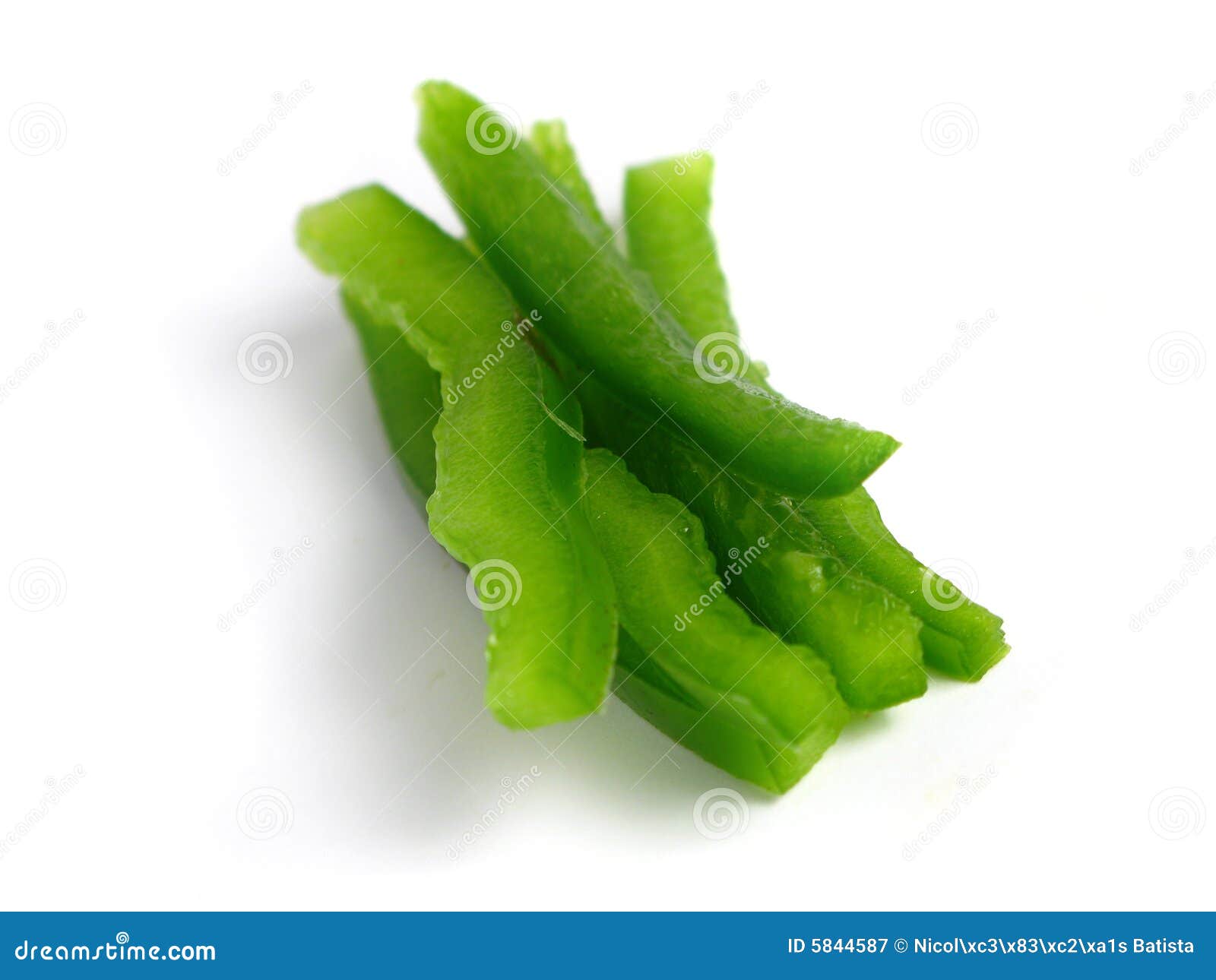 Sliced green pepper stock image. Image of natural, julienne 5844587