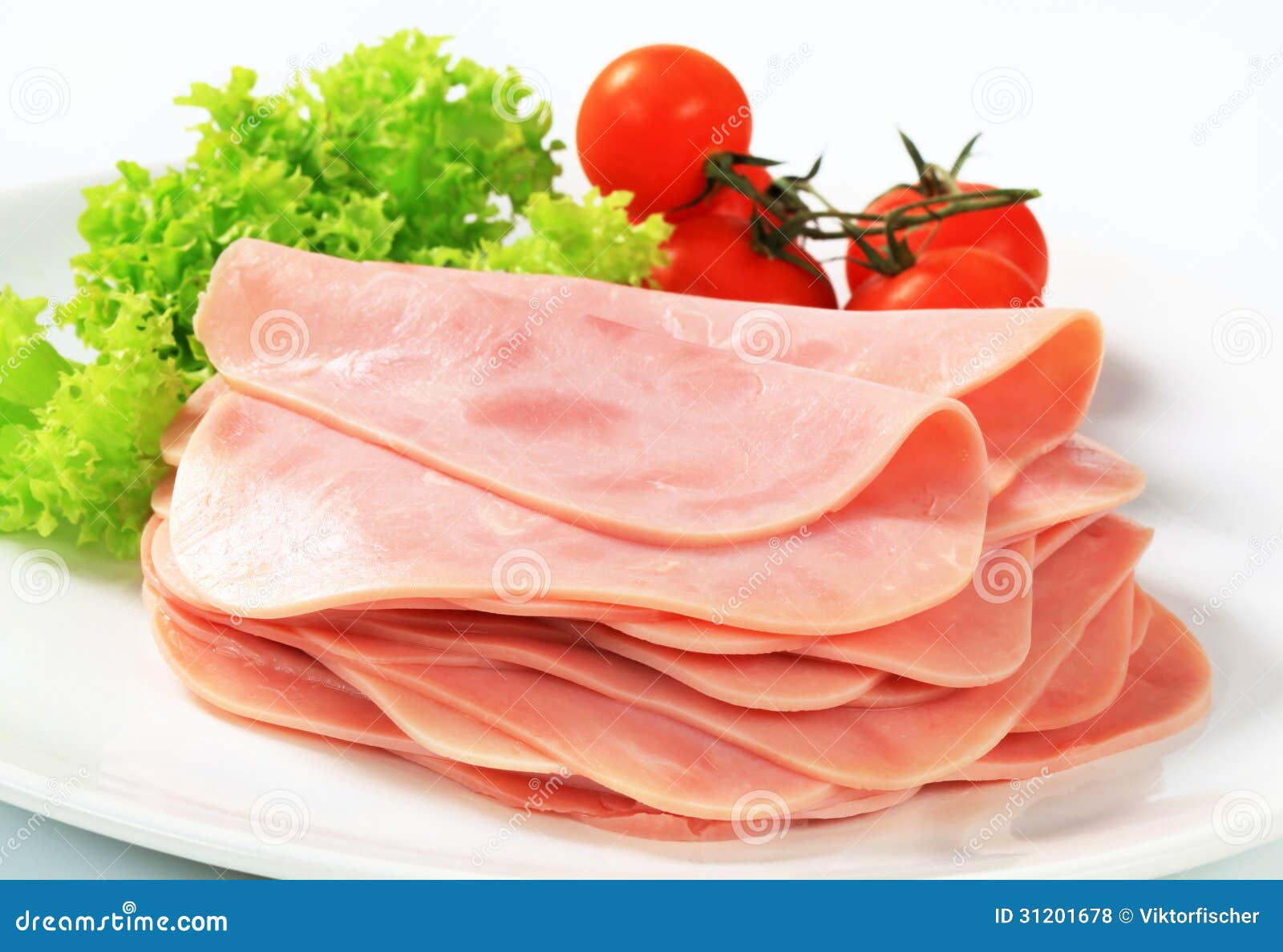 Sliced ham stock photo. Image of fresh, salty, pile, meat 31201678
