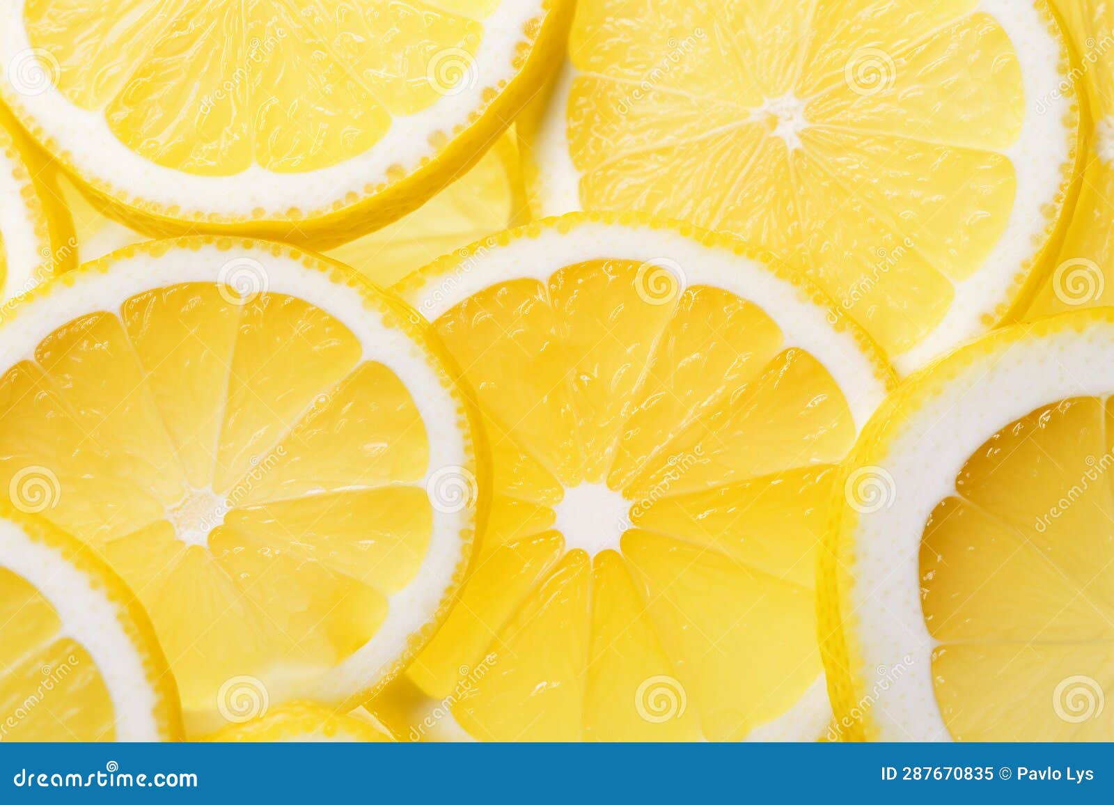 Sliced Lemons on White Background Stock Illustration Illustration of