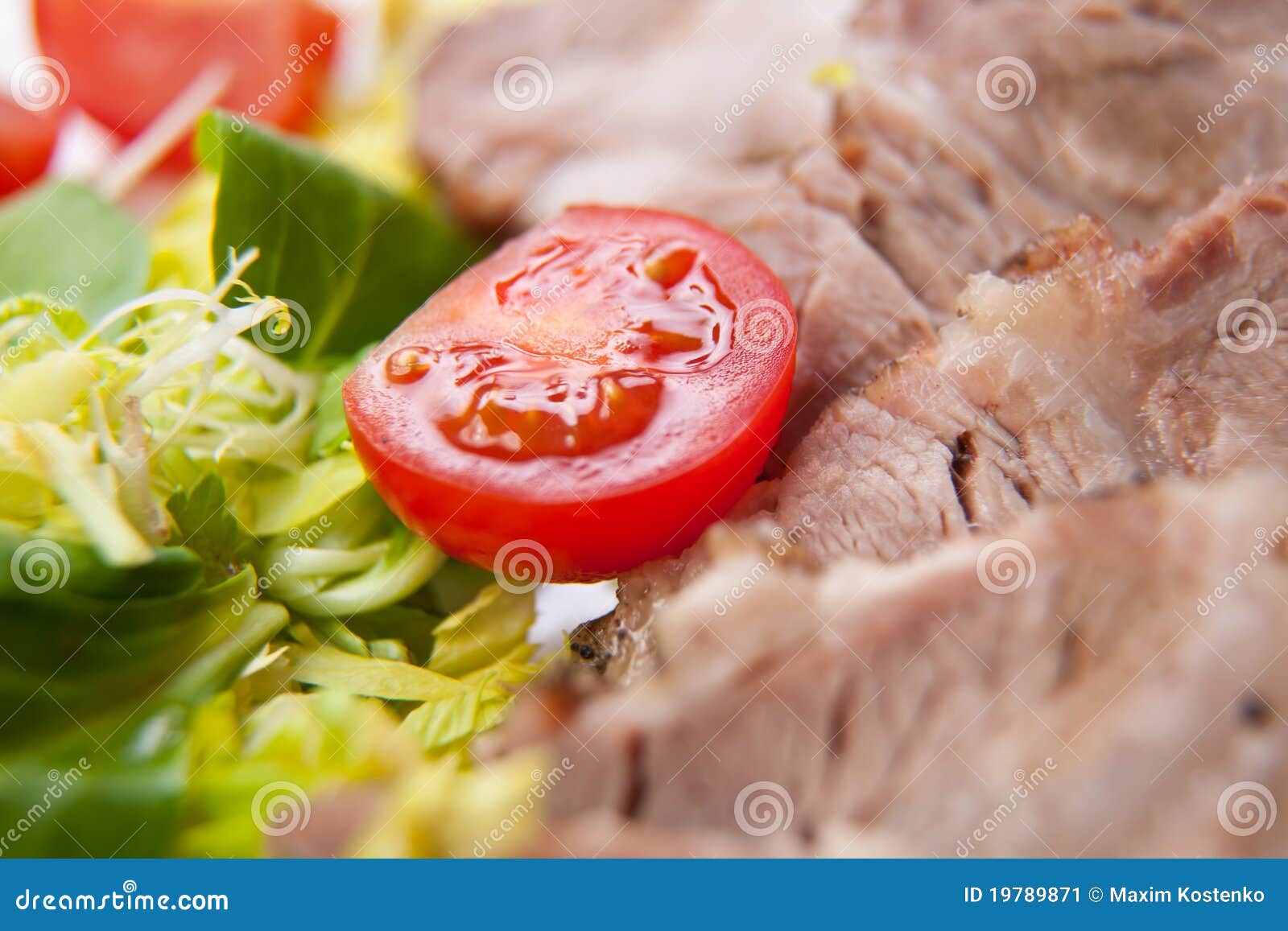 Sliced Meat with Fresh Vegetables Stock Image Image of supper, beef