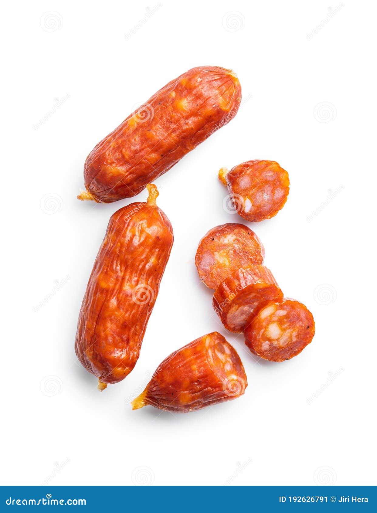Sliced Mini Salami Sausages Stock Image Image of isolate, sausage