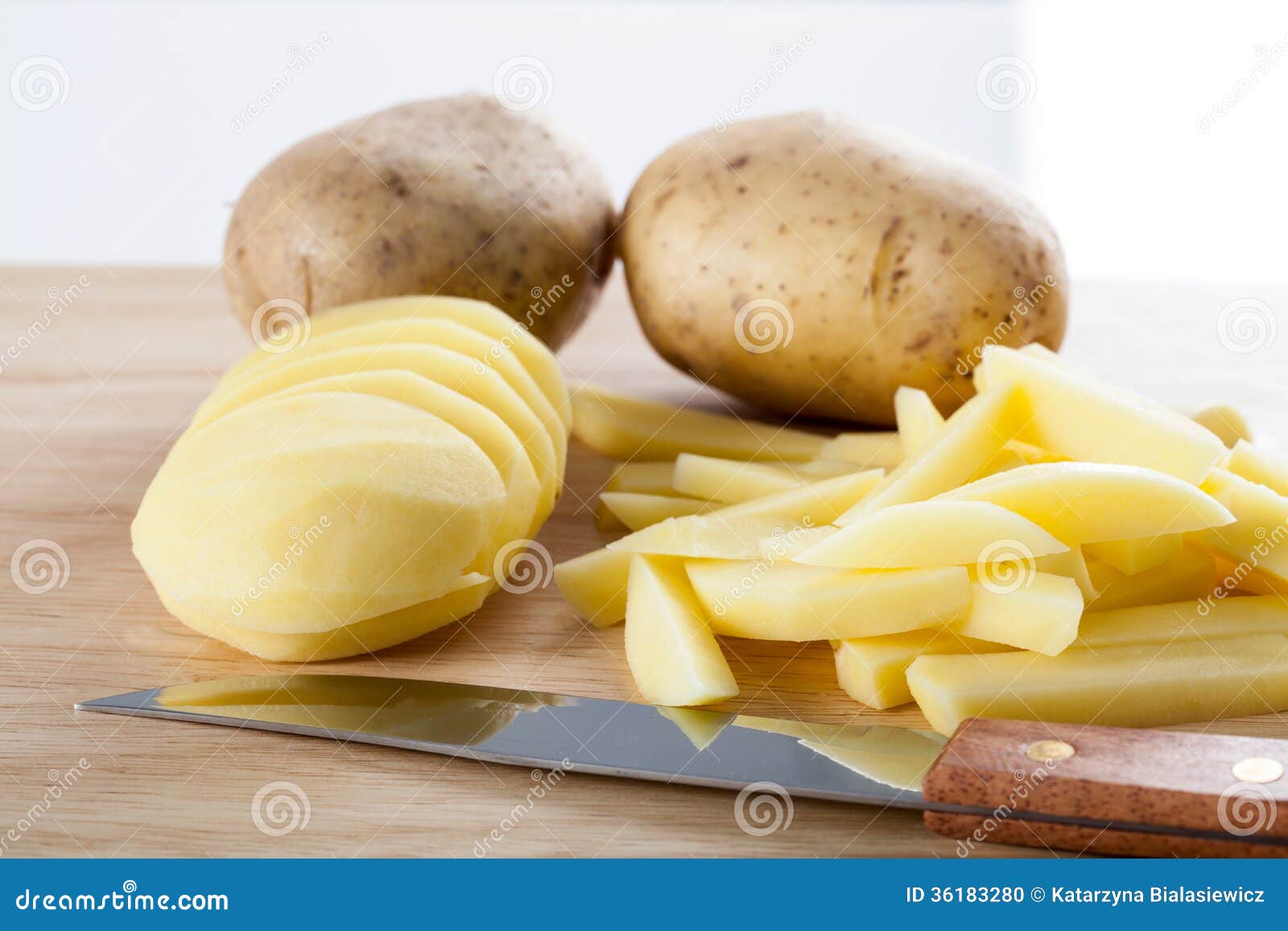 Sliced peeled potatoes stock photo. Image of cook, healthy 36183280