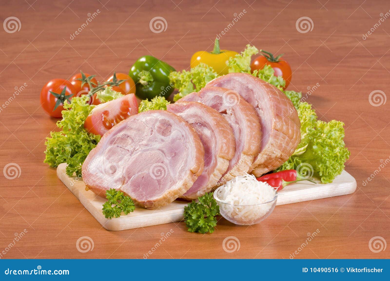 Sliced pork knee stock photo. Image of grocery, vegetable 10490516