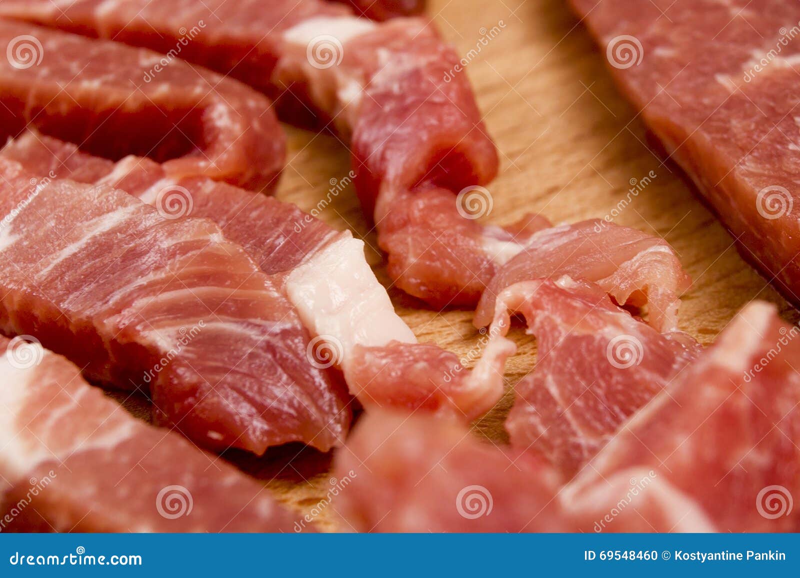 Sliced pork meat stock photo. Image of bright, meat, industrial 69548460