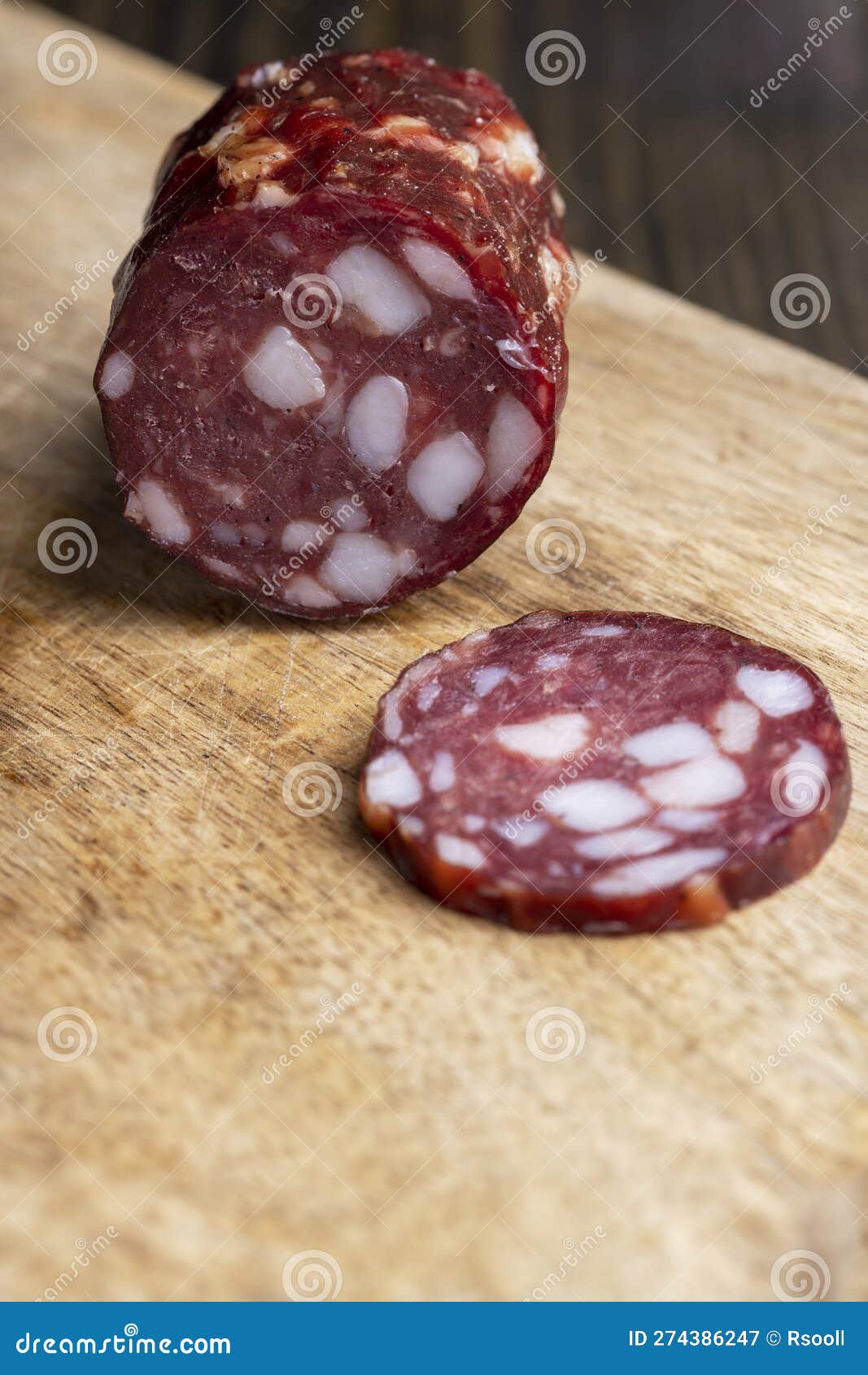 Sliced Pork Sausage with Bacon Stock Image Image of fresh