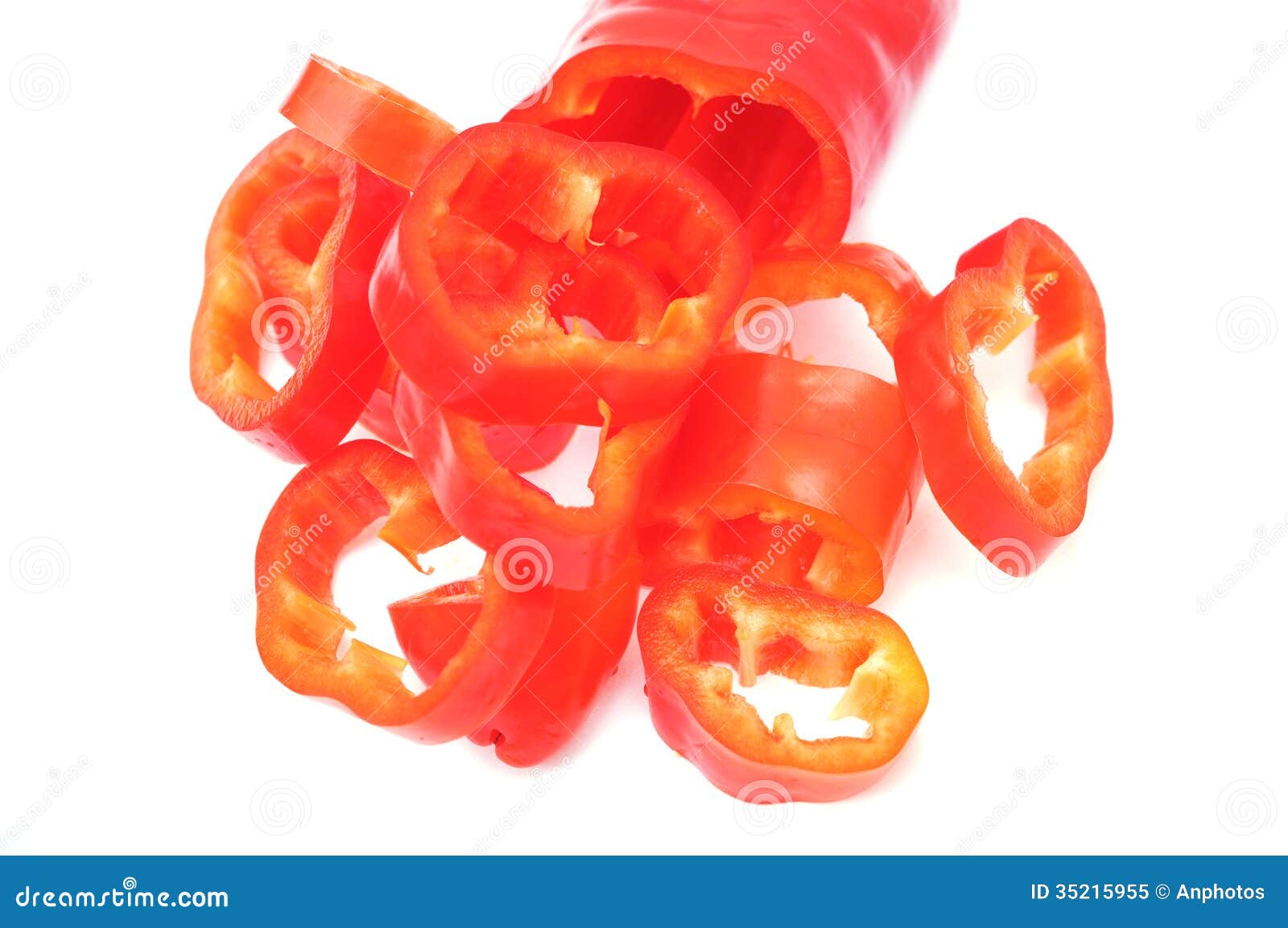 Sliced red banana pepper stock image. Image of shiny 35215955