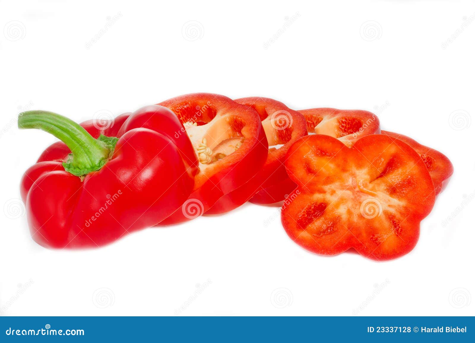 Sliced red paprika pepper stock photo. Image of natural 23337128