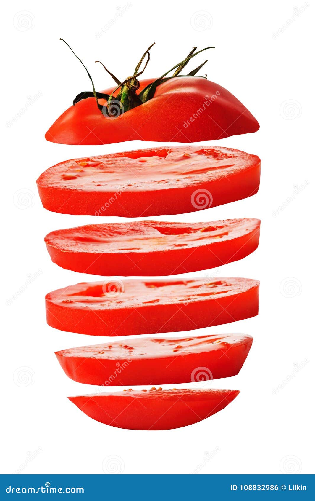 Sliced red tomato stock photo. Image of nutrition, slice 108832986