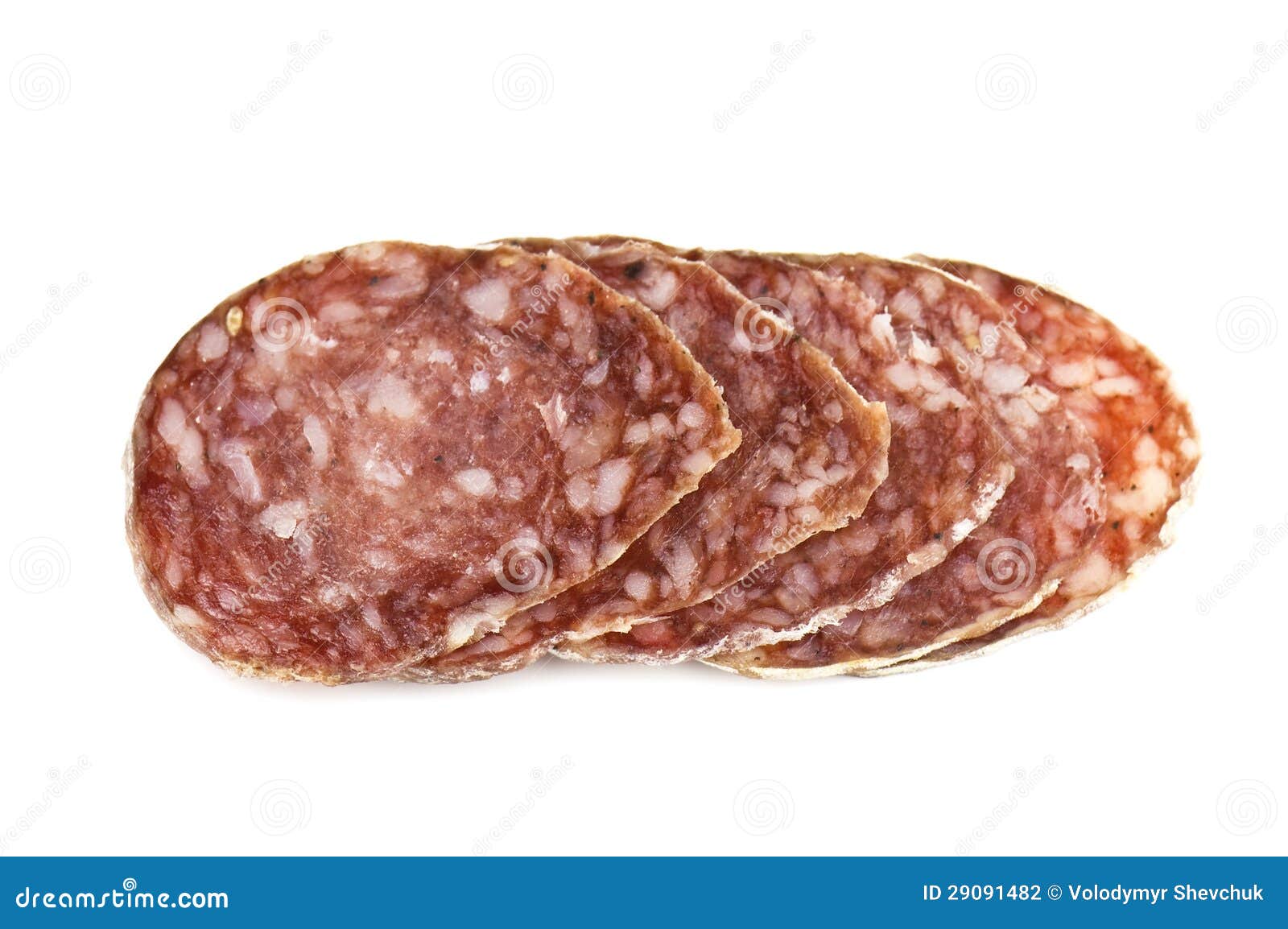Sliced salami stock photo. Image of unhealthy, lunch 29091482