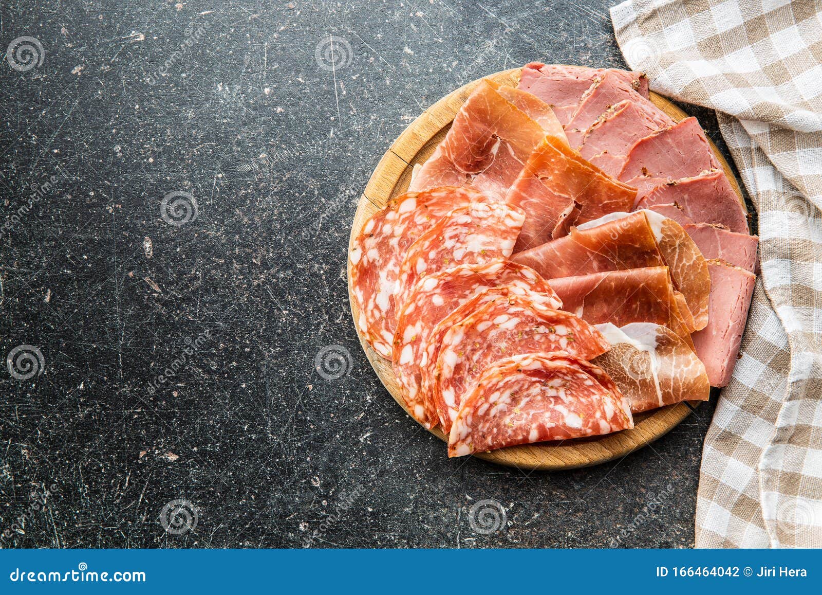 Sliced Salami, Prosciutto and Roast Beef Stock Photo Image of