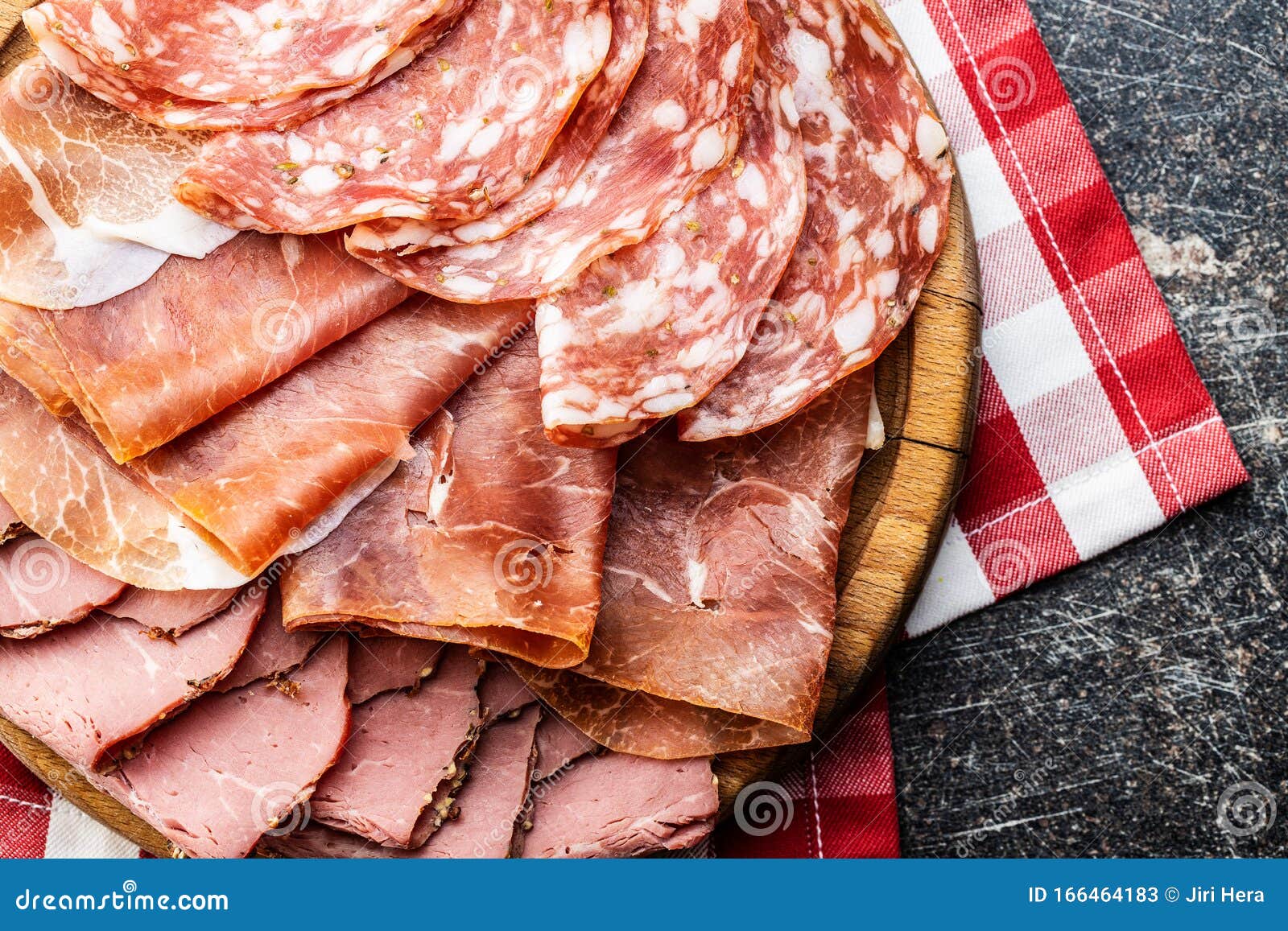 Sliced Salami, Prosciutto and Roast Beef Stock Image Image of salami