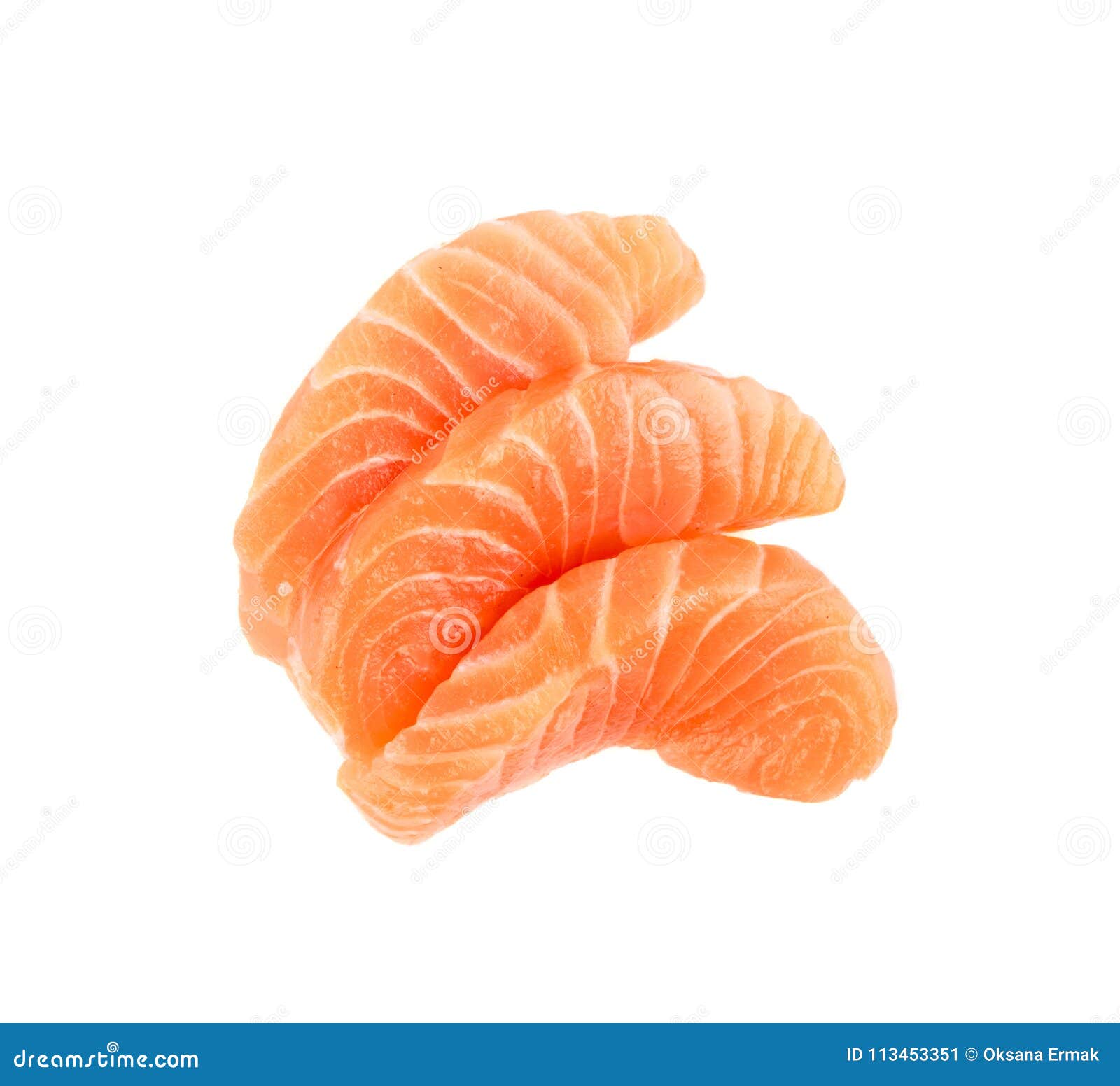 Sliced Salmon Fillet stock image. Image of meat, healthy - 113453351