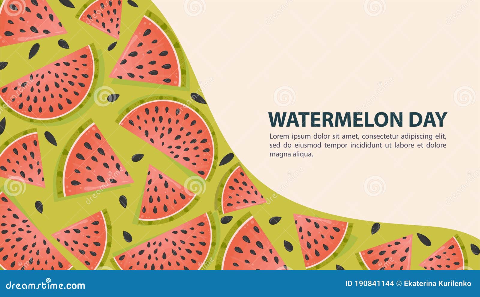 sliced slices of watermelon berries with seeds in a chaotic order event label with space for text for  of business cards