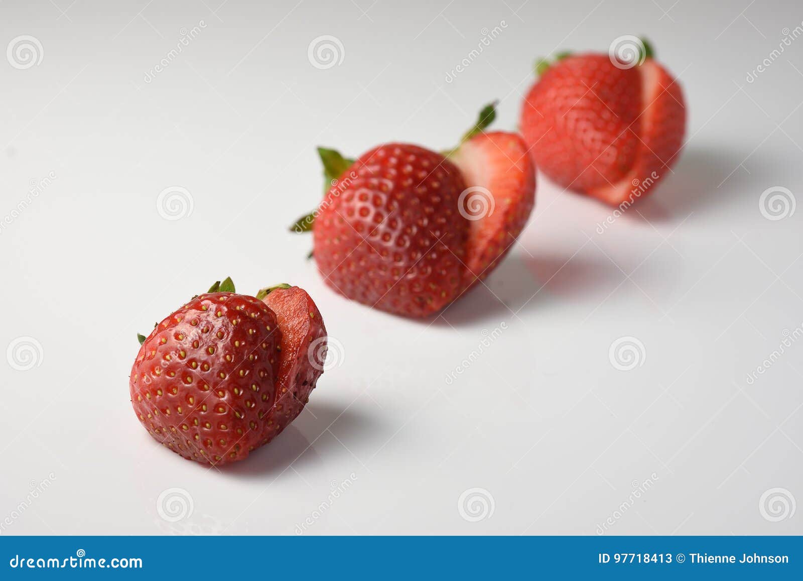 Sliced Strawberries Arranged in a Diagonal Stock Image Image of ripe, berry 97718413