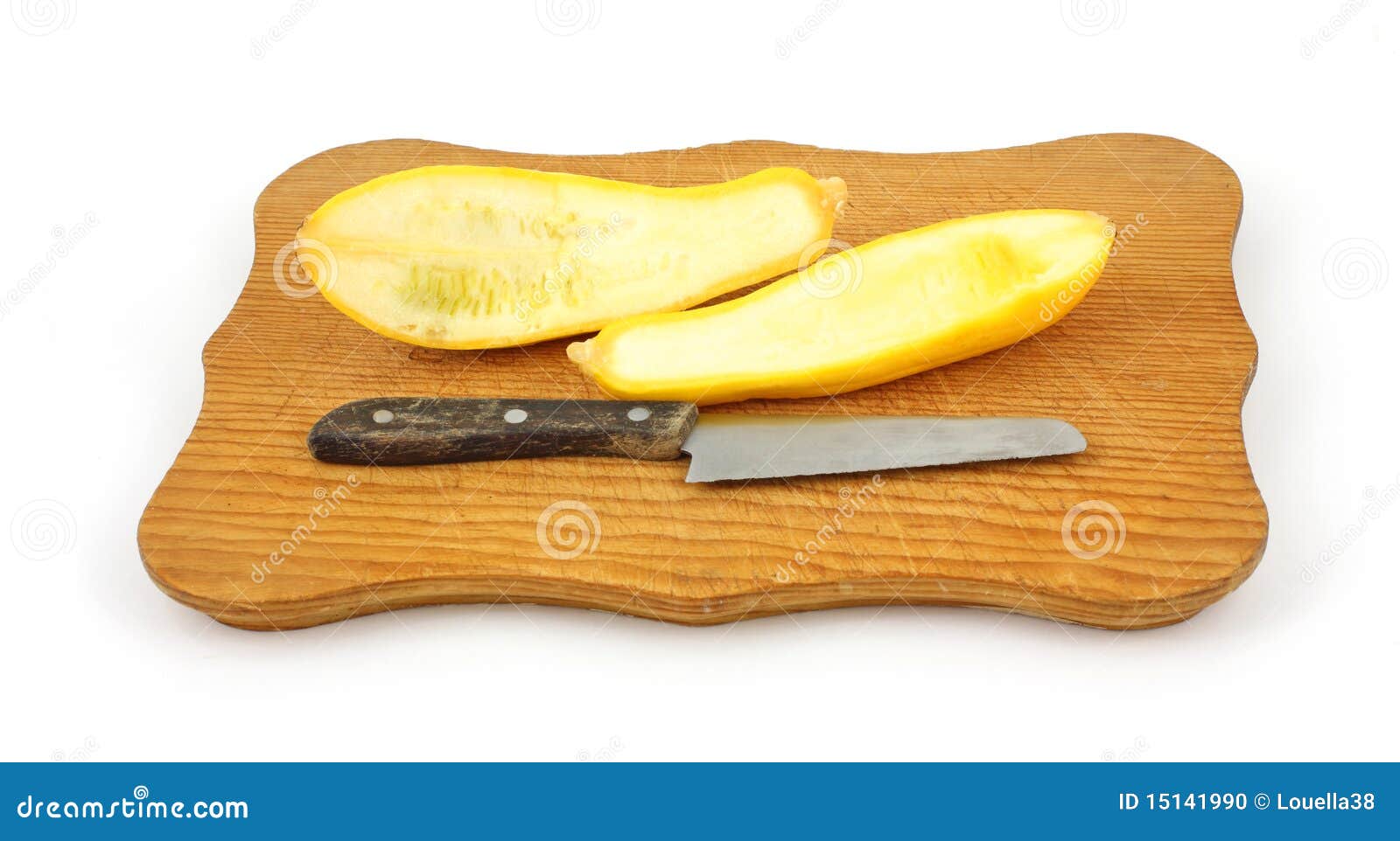 Sliced Summer Squash Cutting Board Stock Photo Image of vegetable