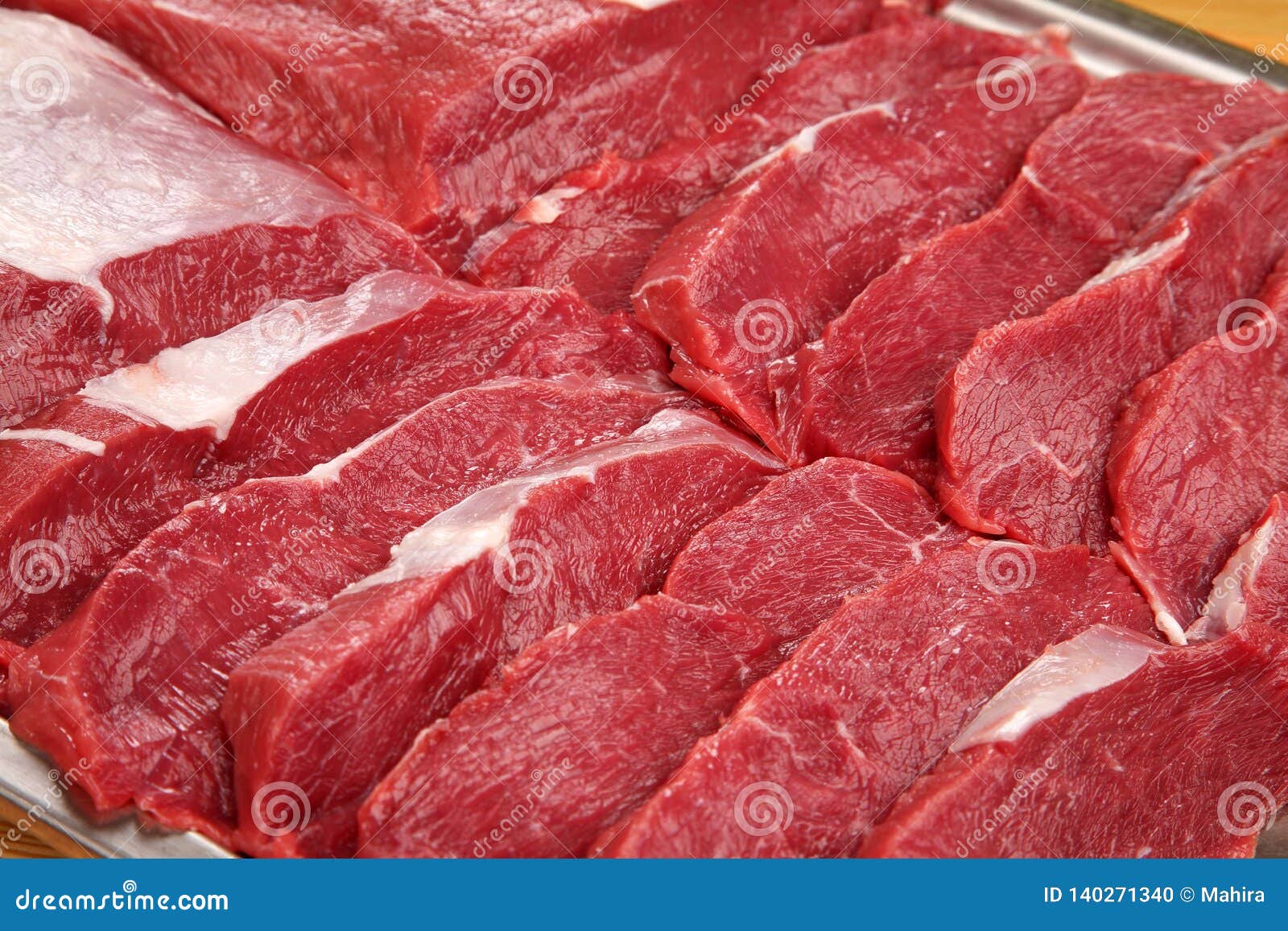 Sliced Uncooked Tenderloin Steak Stock Photo Image of fillet, lettuce
