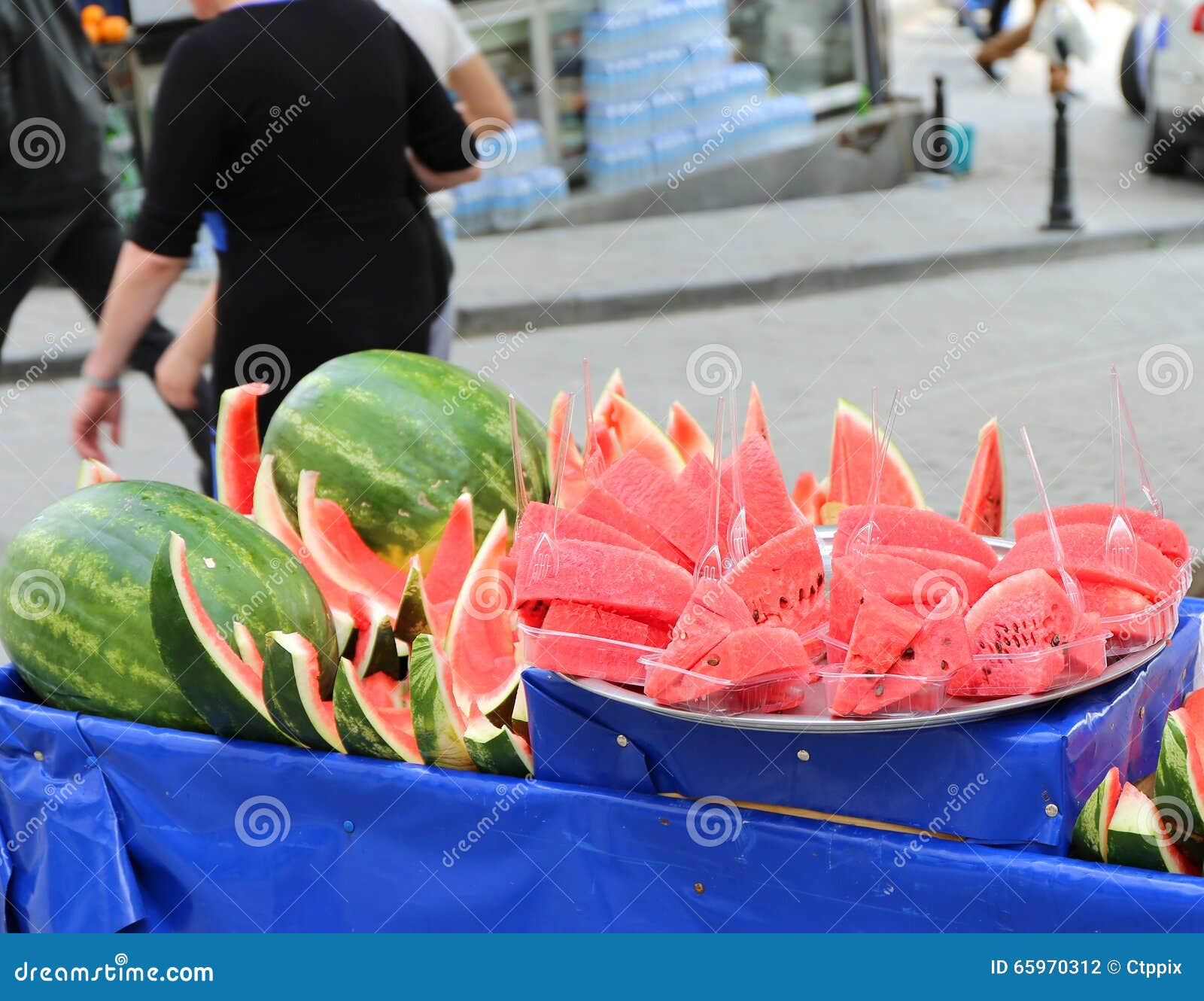 Guys Slicing Watermelon To Sell at Their Vendor at Galata District of  Istanbul Editorial Stock Photo - Image of knife, seller: 65970078