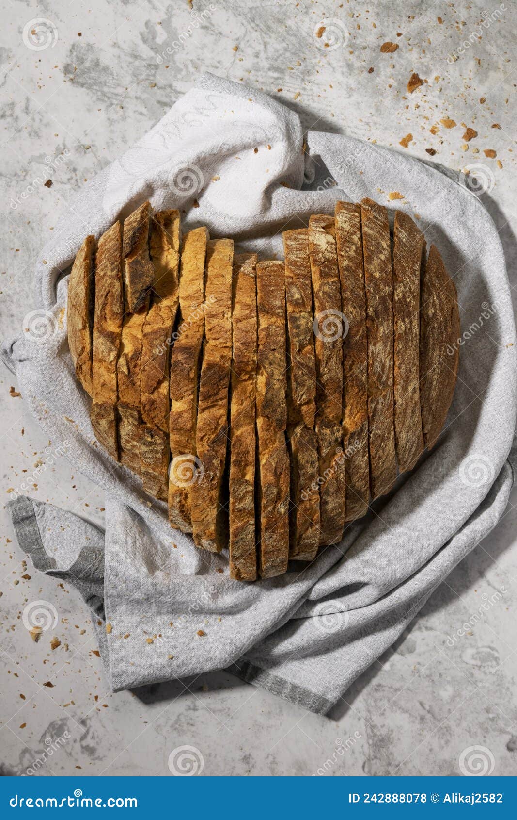 Sliced White Bread in Heart Shape Stock Photo Image of grain, gourmet