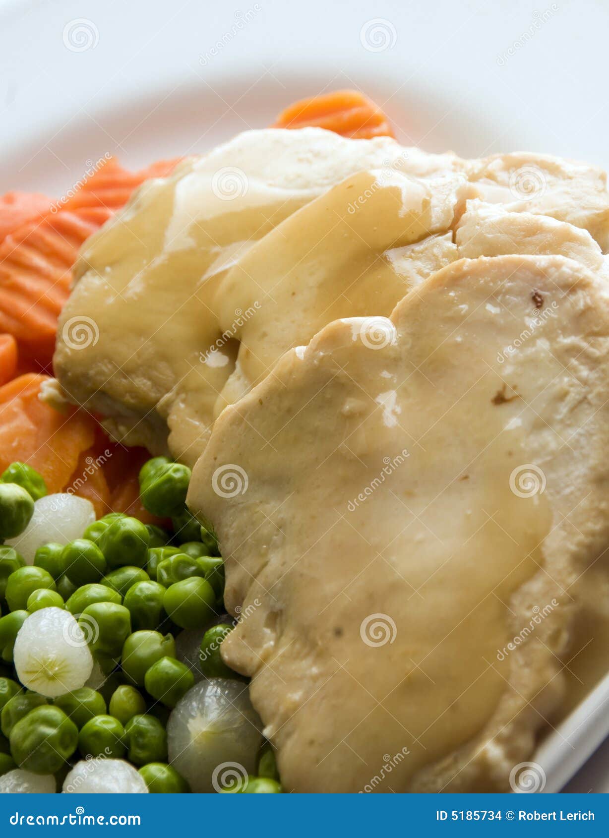 Sliced White Meat Chicken Dinner and Vegetables Stock Photo Image of