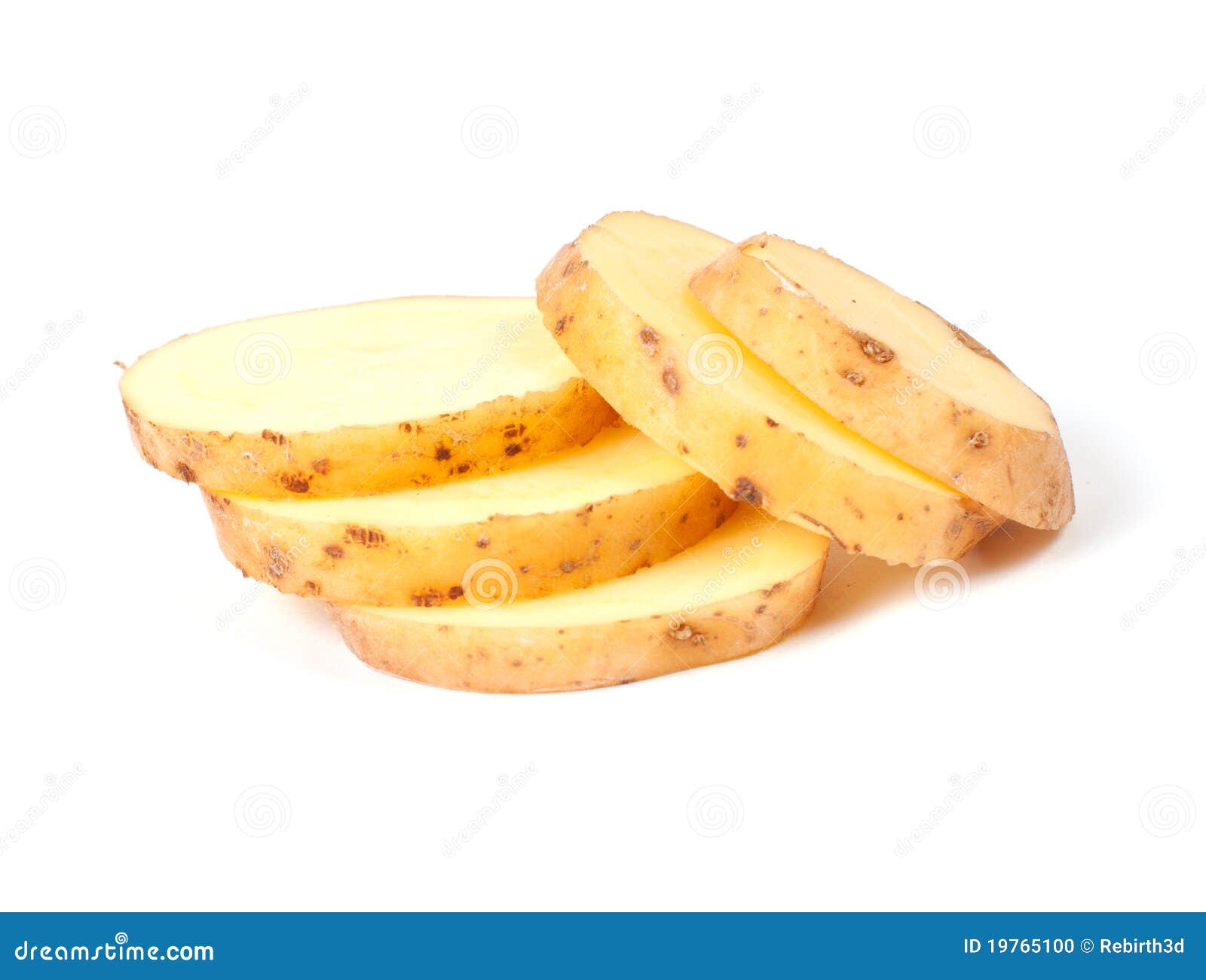 Sliced yellow potatoes stock photo. Image of green, group 19765100