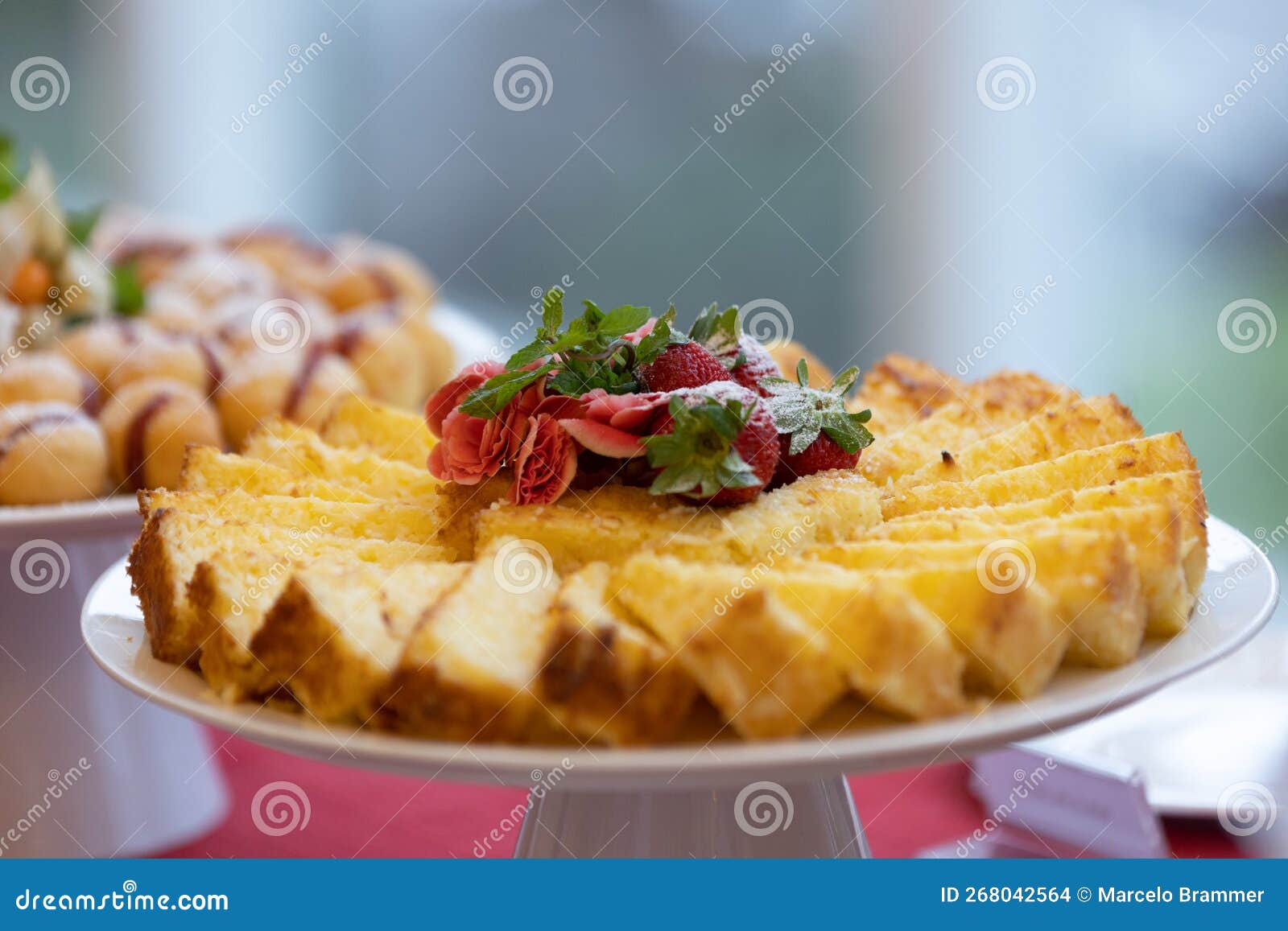 slices of cassava cake on a tray