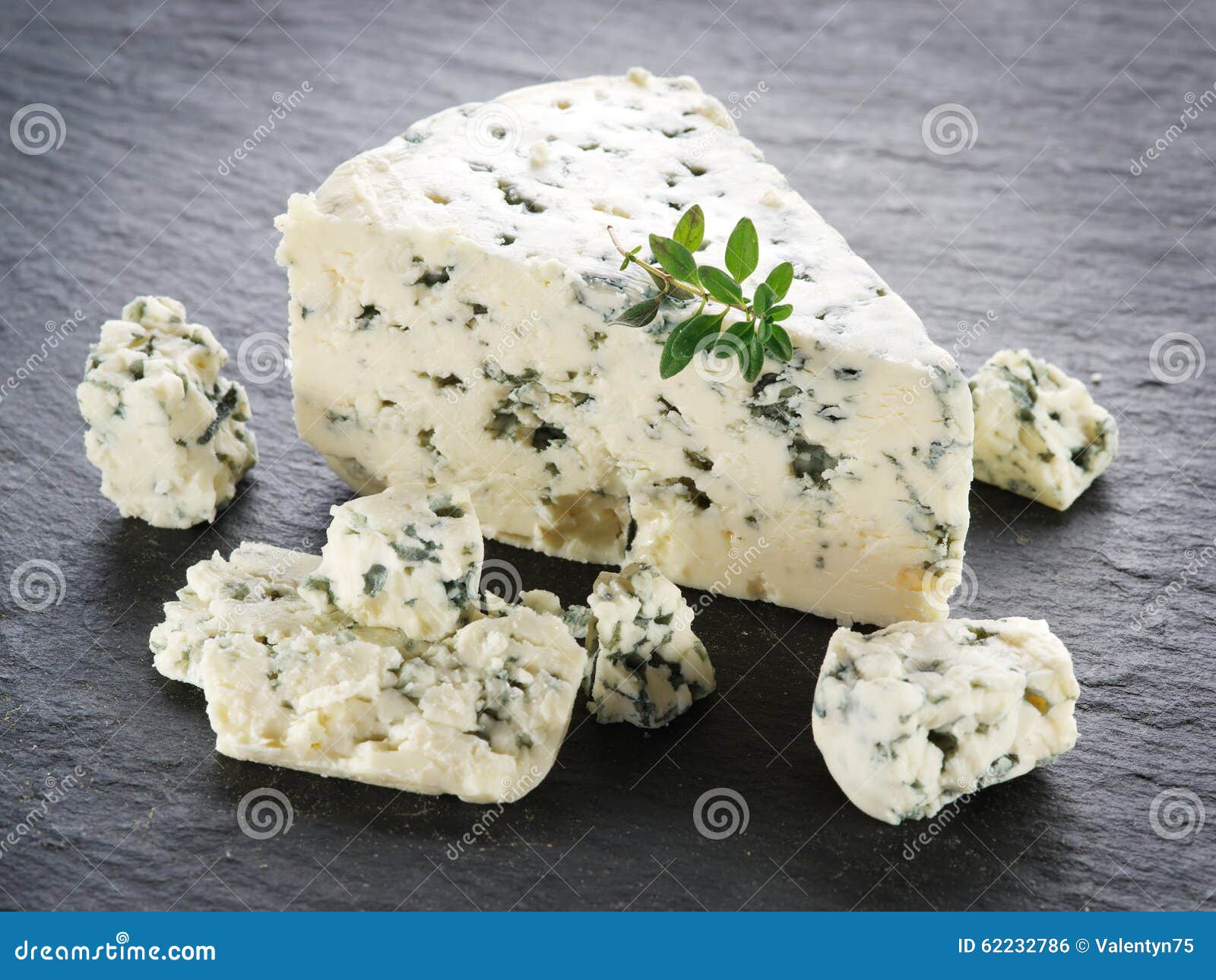 slices of danish blue cheese.
