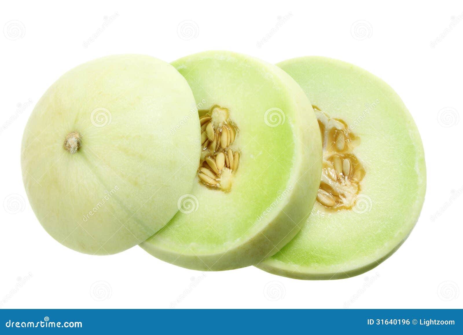 Slices of Honeydew Melon stock photo. Image of fiber 31640196
