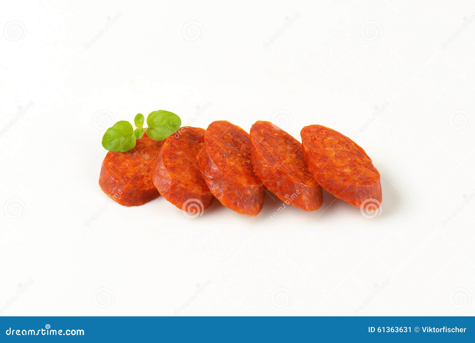 Slices of Pepperoni Sausage Stock Image Image of cured, slice 61363631