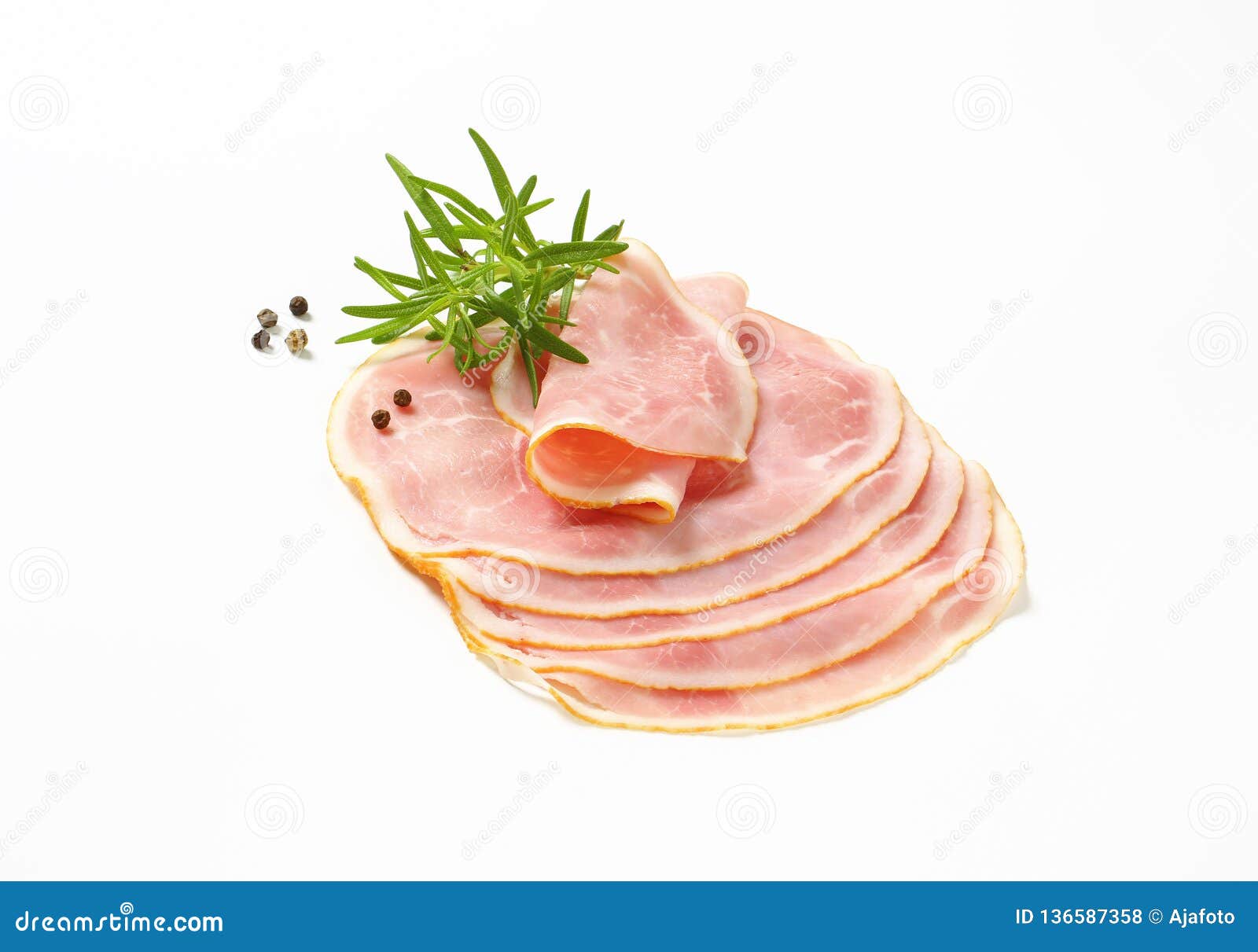 Slices of Prosciutto Cotto stock photo. Image of food 136587358