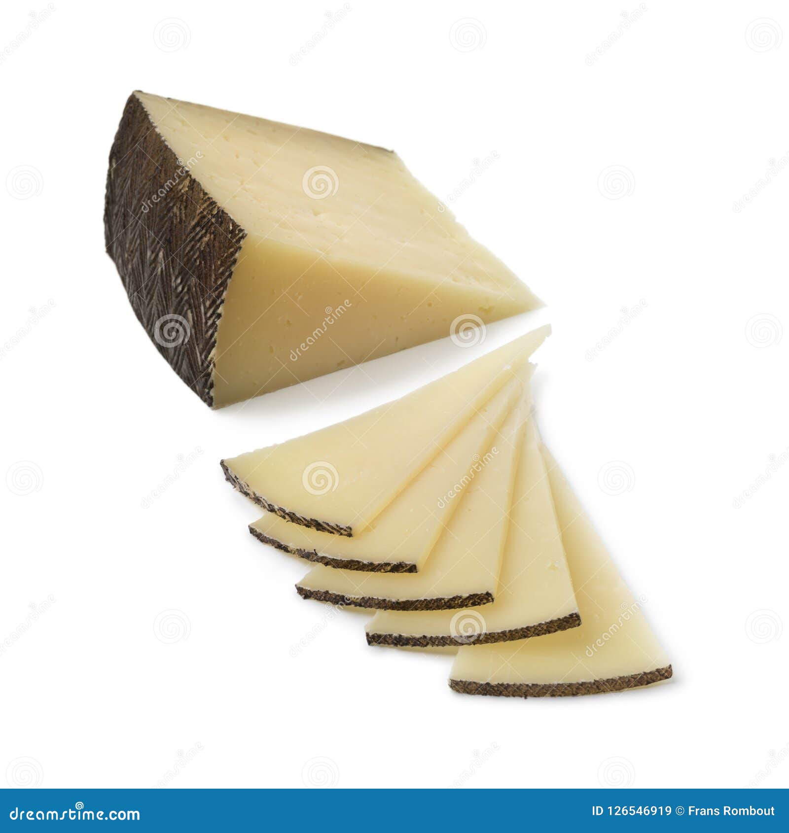 slices of spanish manchego cheese