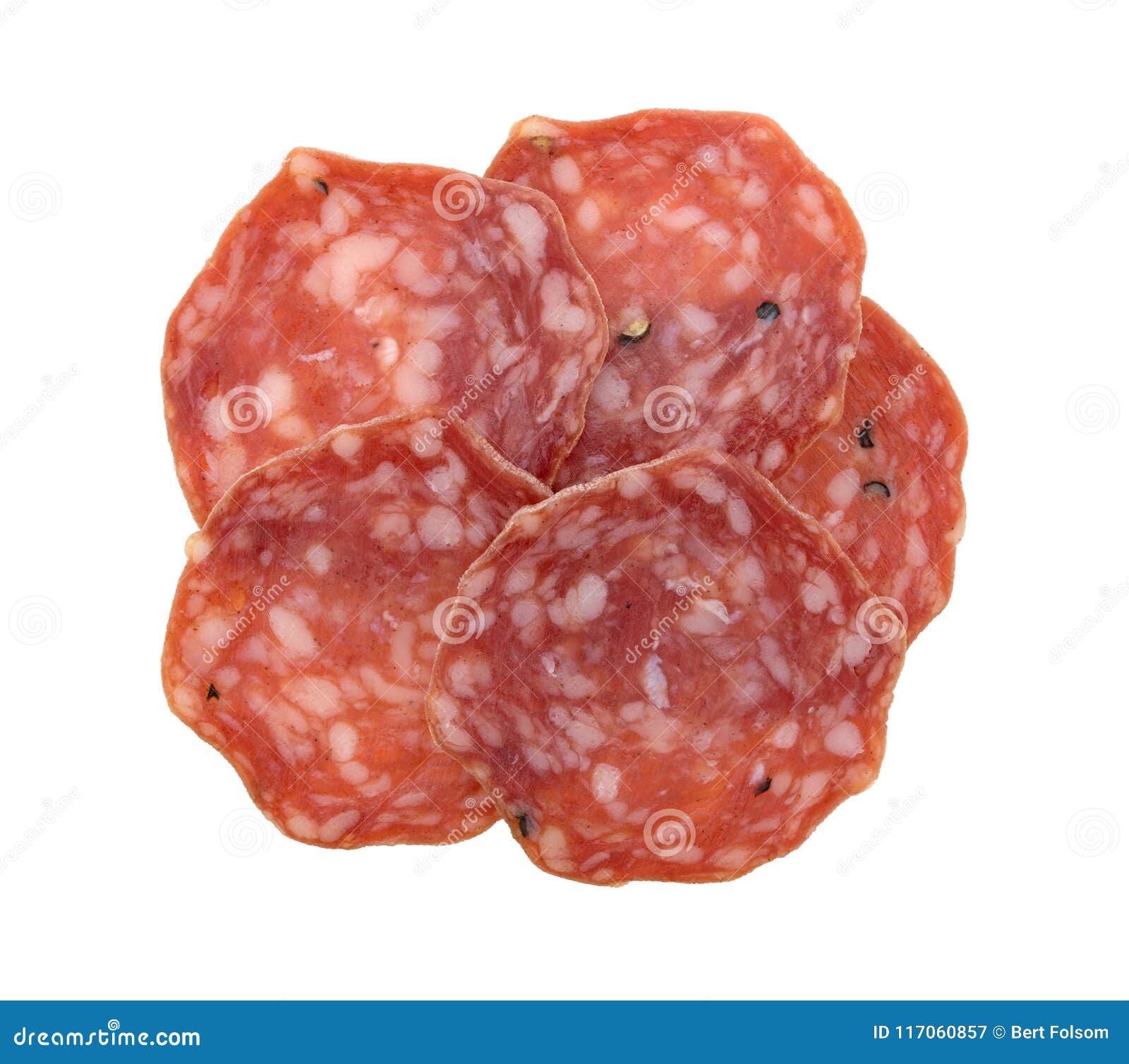 Slices of Uncured Soppressata Dry Salami in a Group Stock Image Image of background, italian