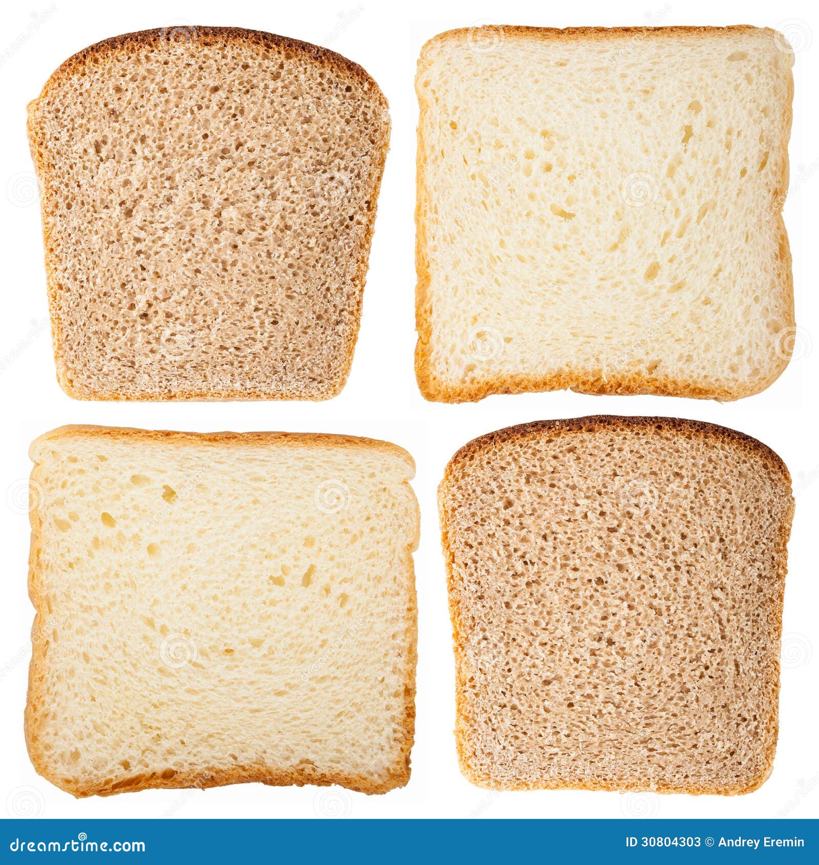 Slices of White and Rye Bread Stock Image Image of close, loaf 30804303