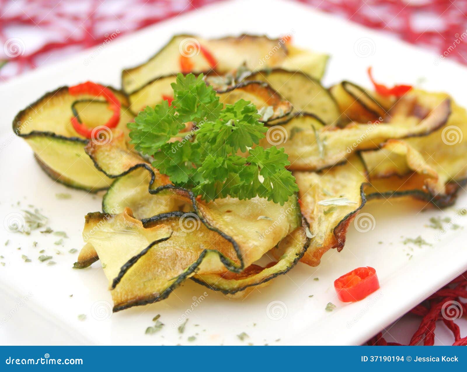 Slices of Zucchini with Chili Stock Photo Image of vegetarian, meal 37190194