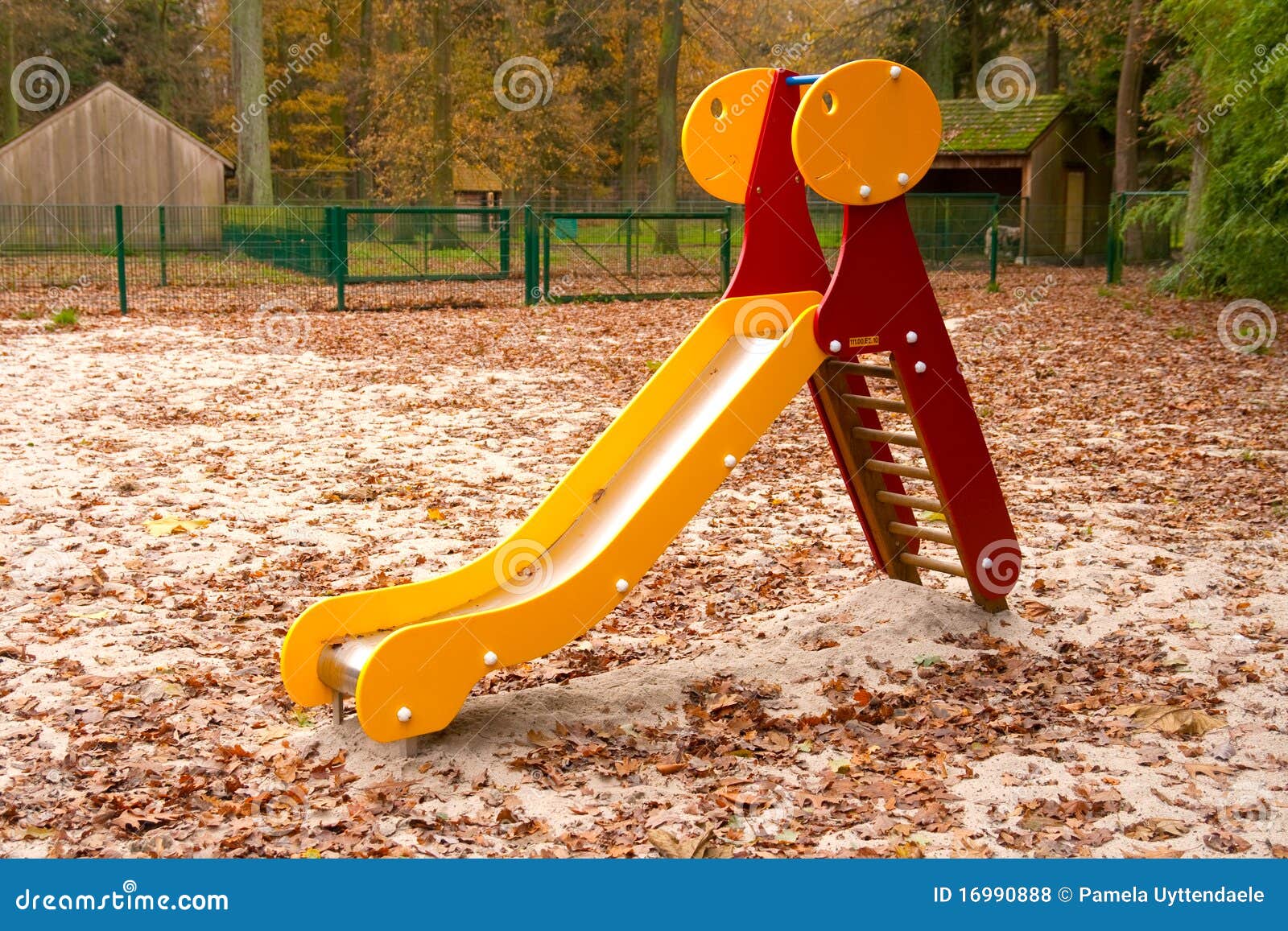 Slide Stock Photo Image Of Horizontal Playground Leaves 16990888