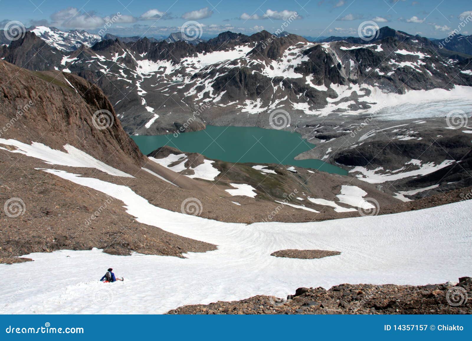 Sliding Down from the Top of the Mountain Stock Image - Image of friend,  climber: 14357157