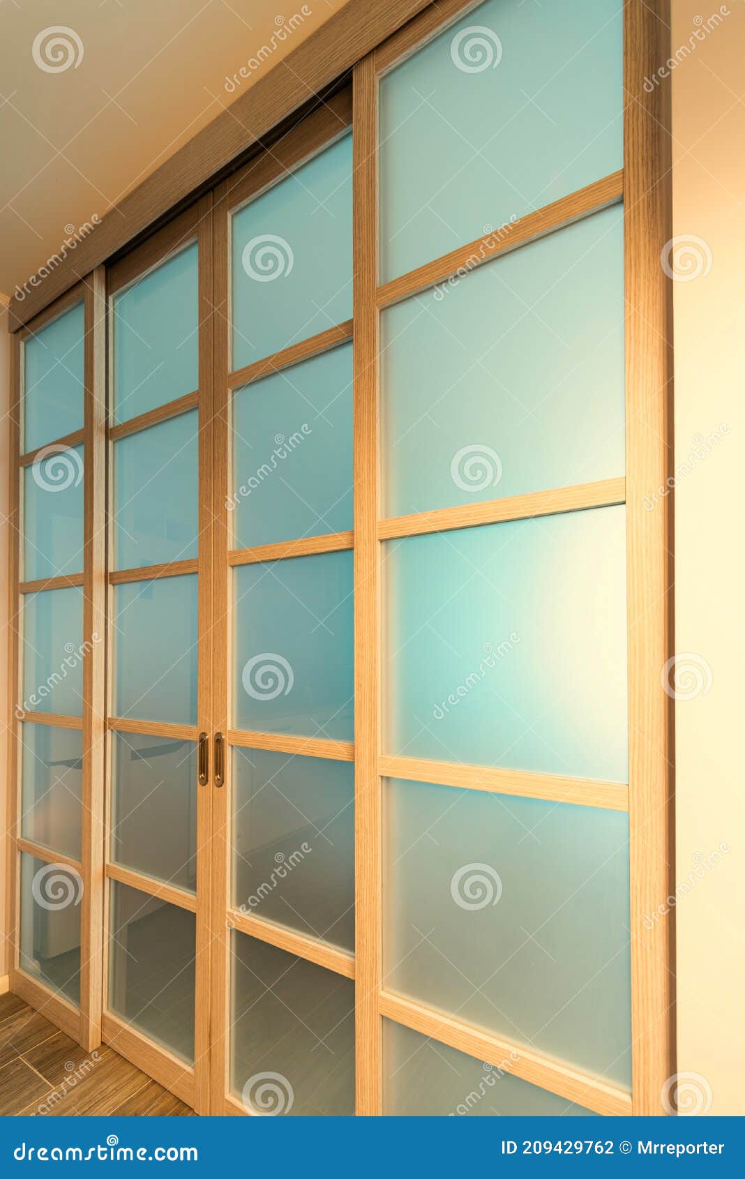 sliding glassed doors sunny day