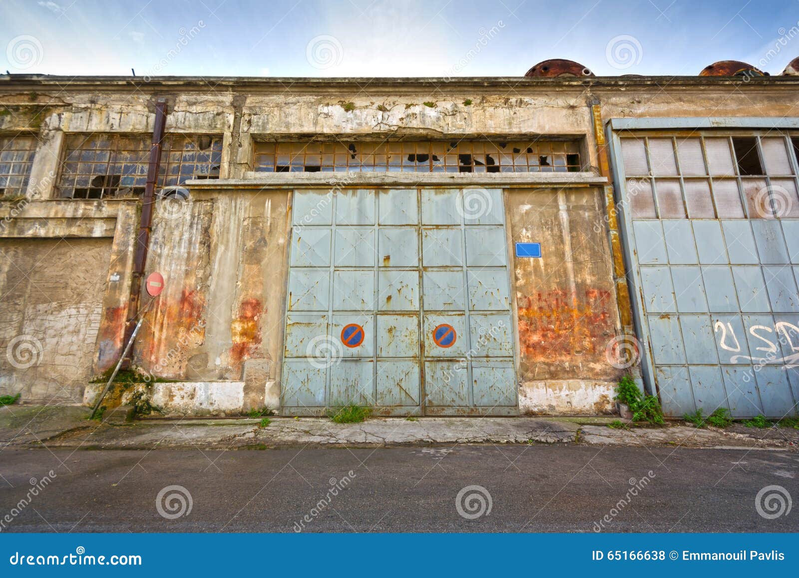 Sliding Metal Doors Stock Photo Image Of Bankruptcy 65166638