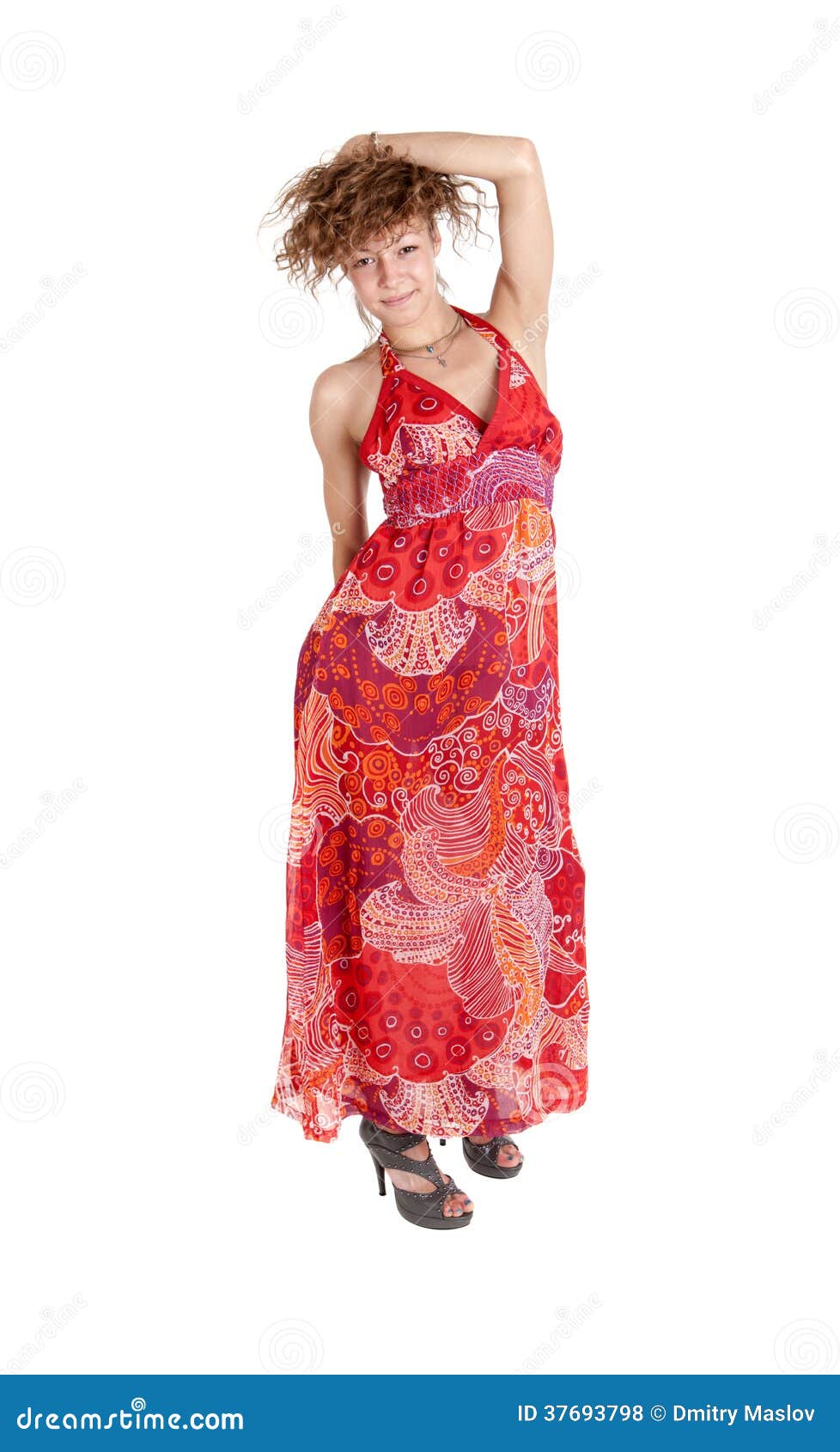 Slim girl stock photo. Image of model, hands, female 37693798