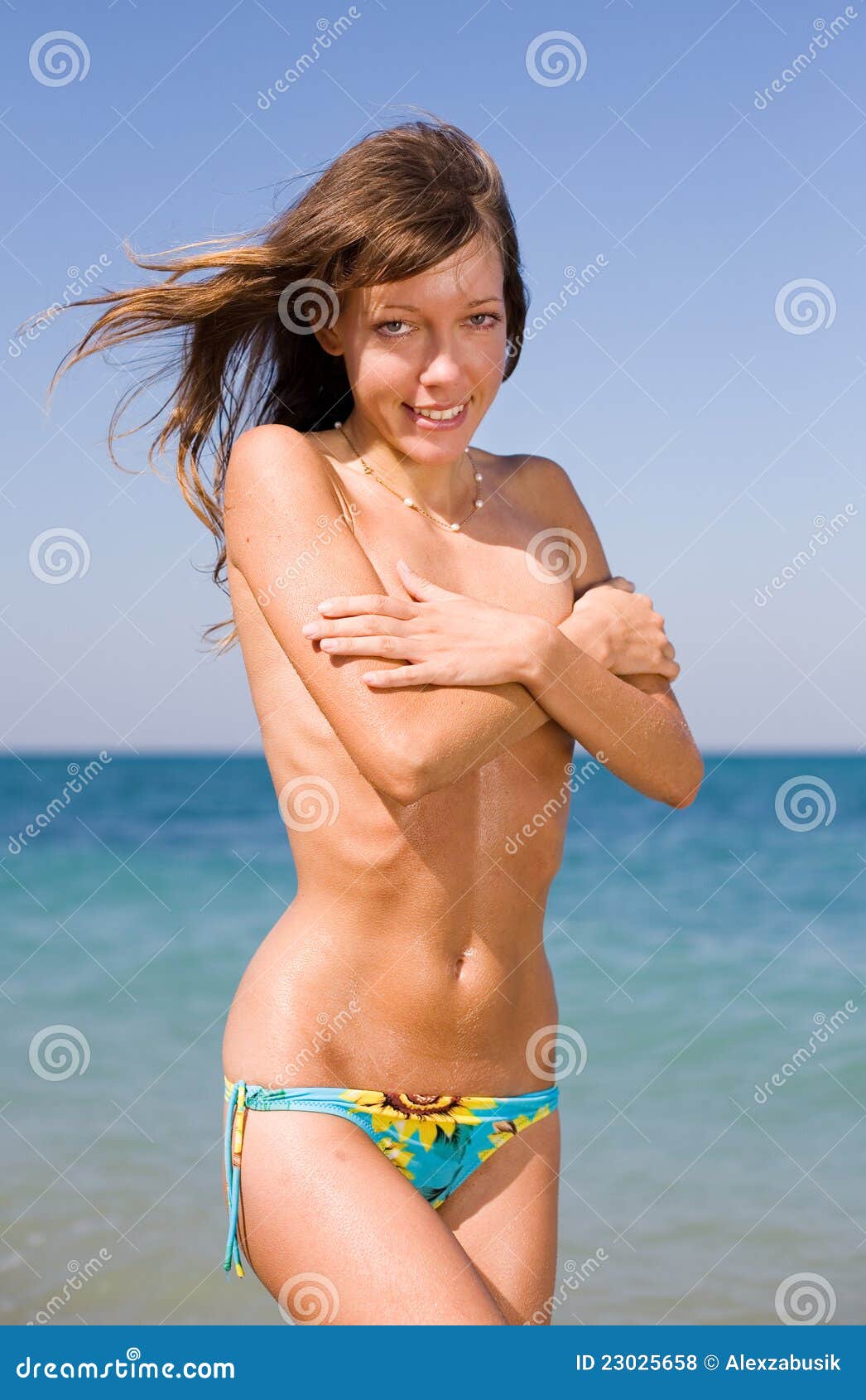 Beach Girls Naked On Webcam - Slim girl at the sea stock photo. Image of hair, suntan - 23025658