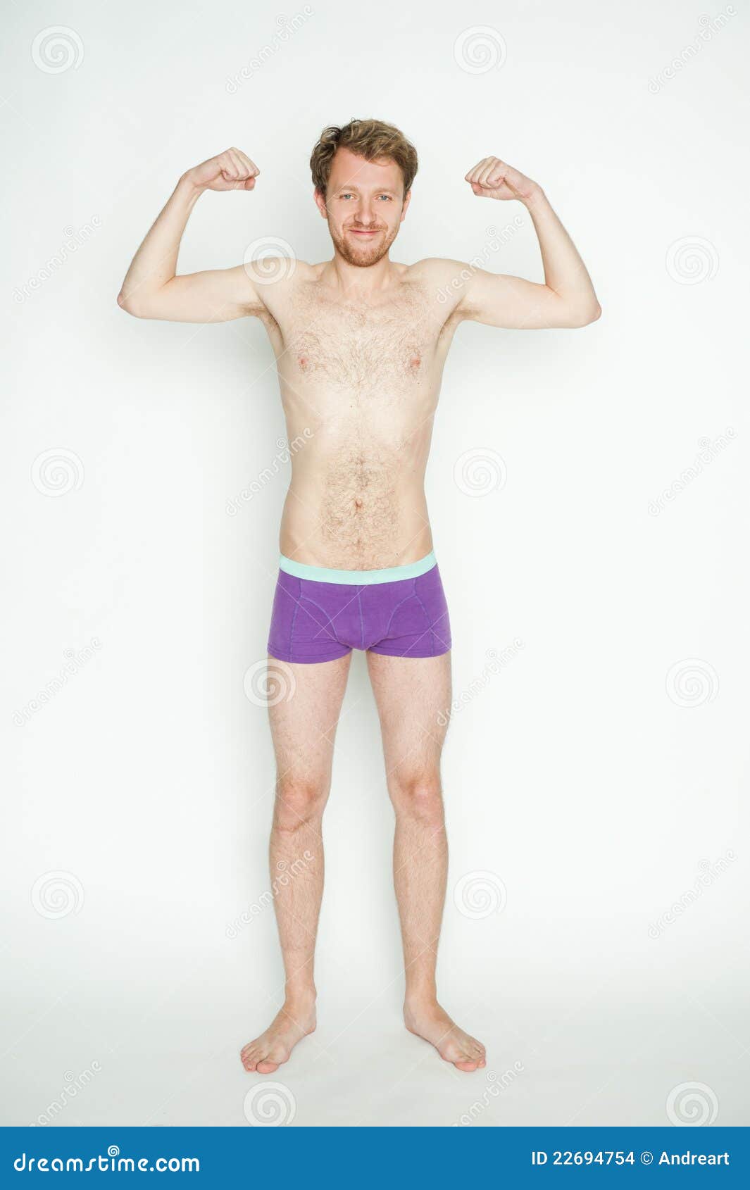 Muscle Man In Strange Poses Stock Photo, Picture and Royalty Free