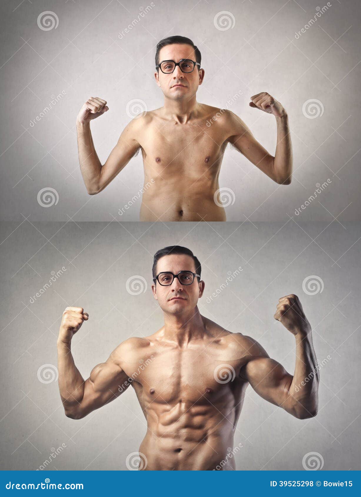 Slim And Muscular Man Stock Photo Image Of Rising Body