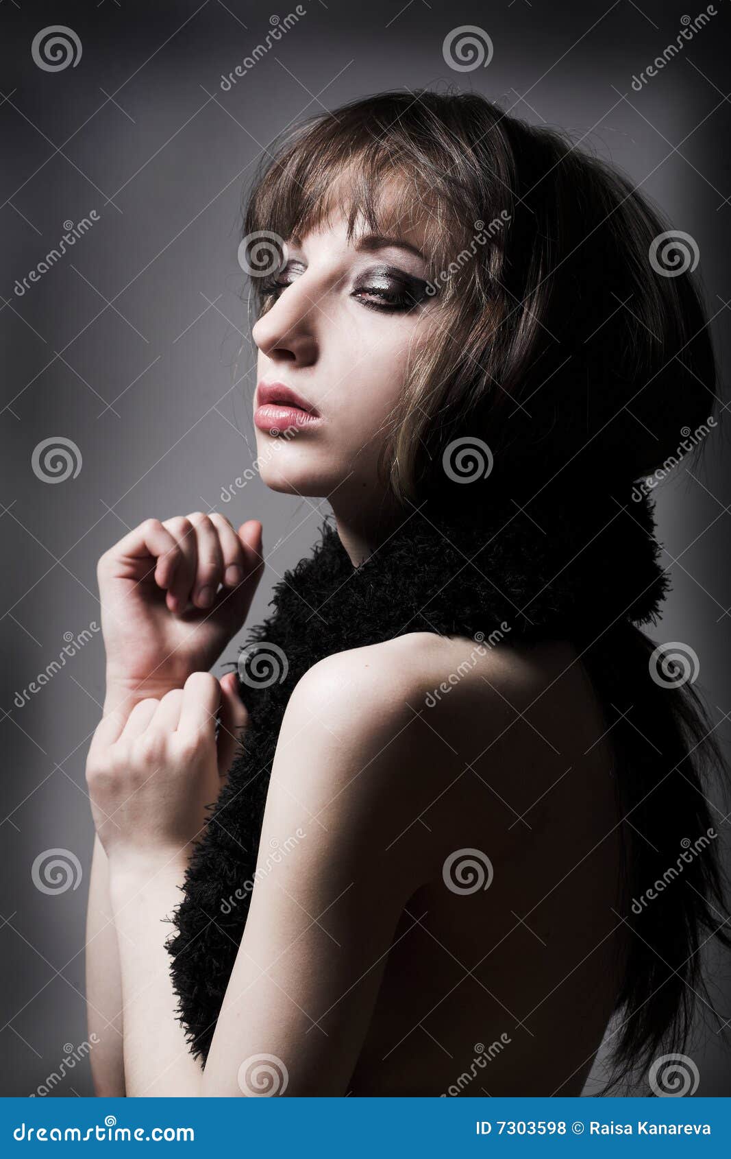 Slim brunette stock photo. Image of form, build, girls - 7303598