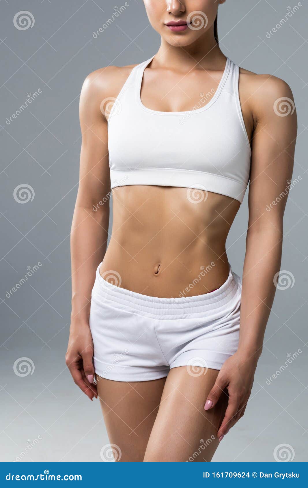 Slim Waist of Young Sporty Woman. Detail of Perfect Fit Female Body Stock  Photo - Image of athletic, copy: 161709624