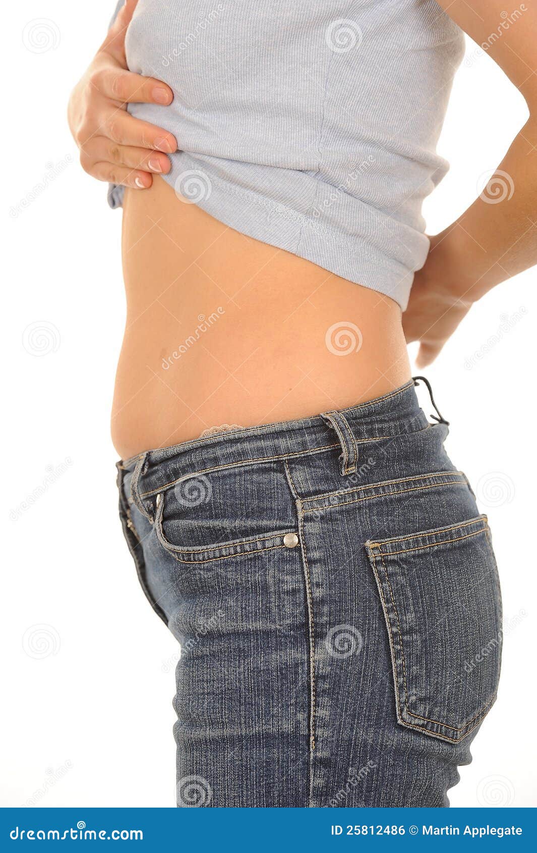 Slim Woman Showing Stomach Royalty Free Stock Image Image 25812486