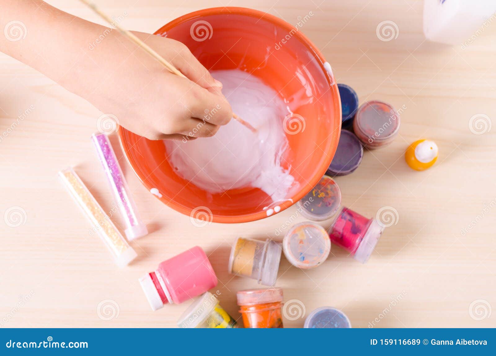 Slime Making Process. Girl Making Slime, Worldwide Popular Self