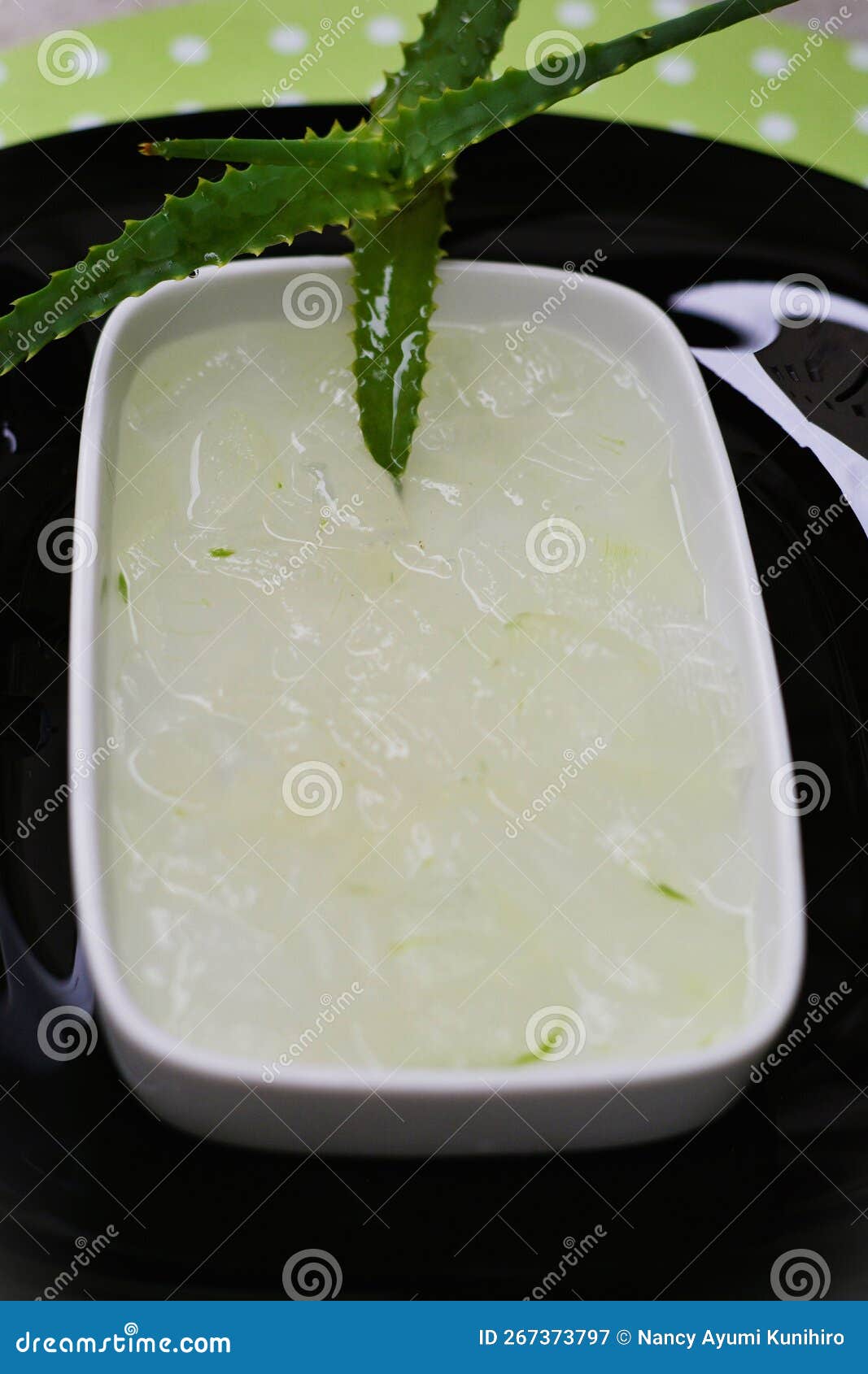 the freshness of aloe vera leaf juice